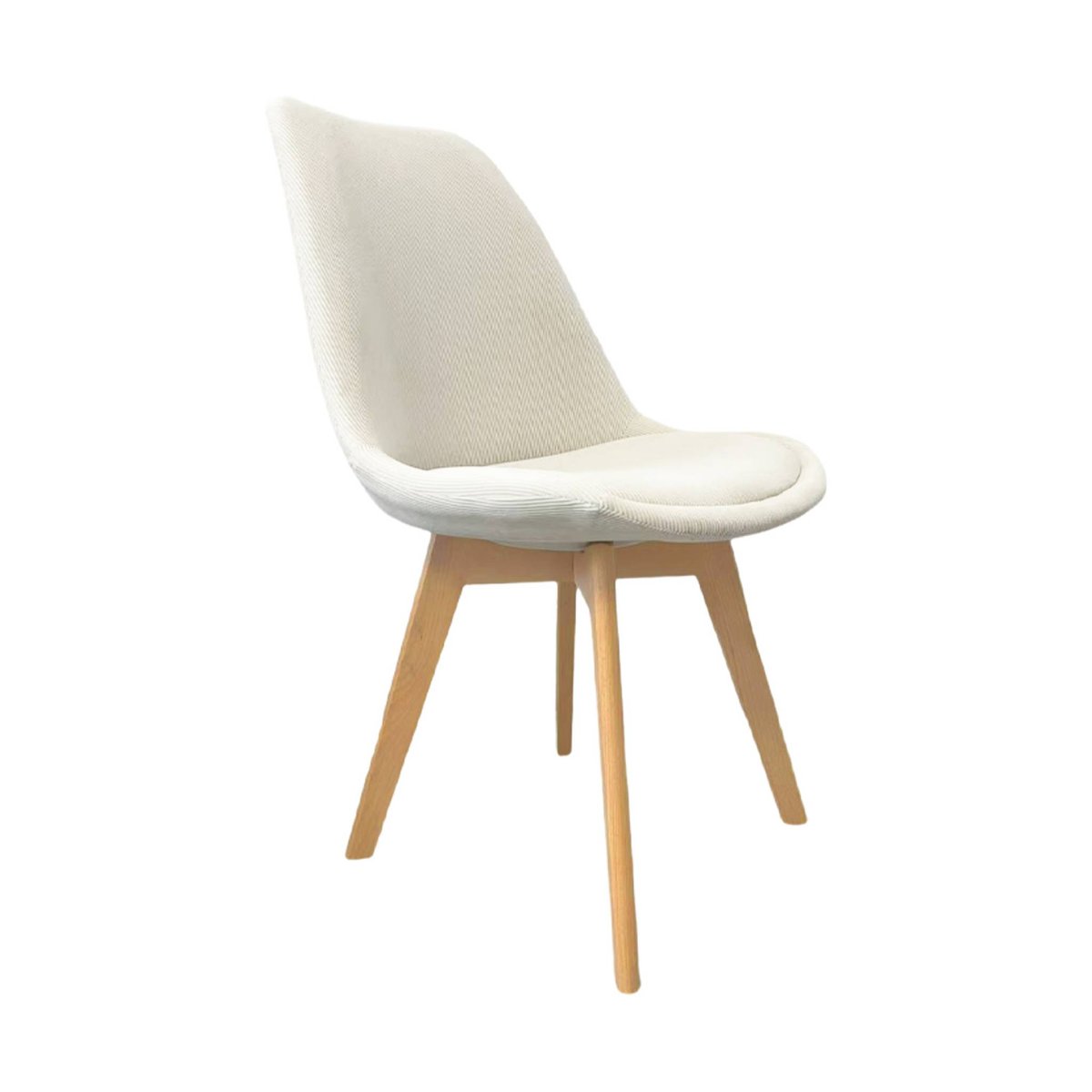 Chaise scandinave bois de hêtre et velours côtelé (lot de 4) NILS noir, SWEEEK