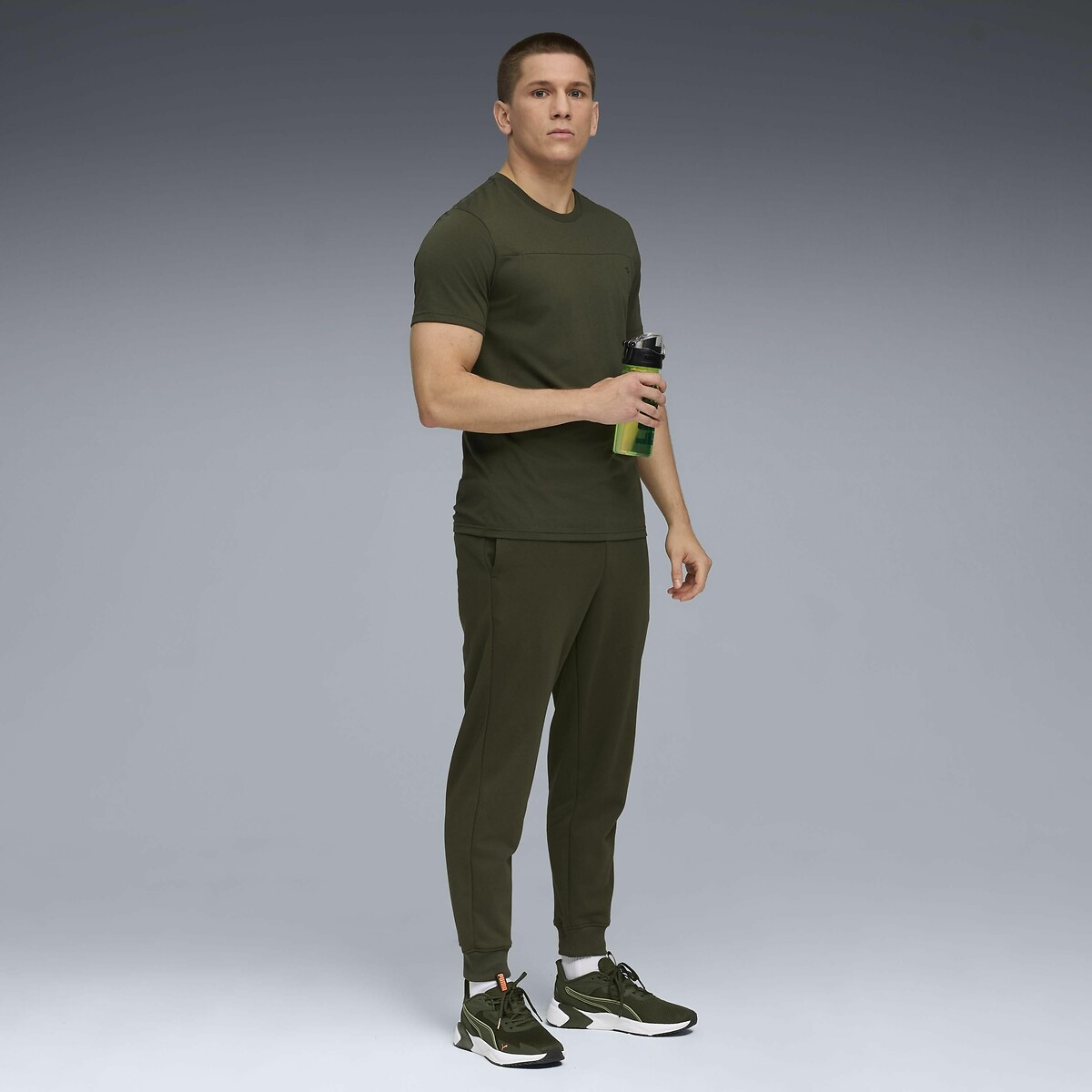 T-shirt manches courtes de training olive, PUMA