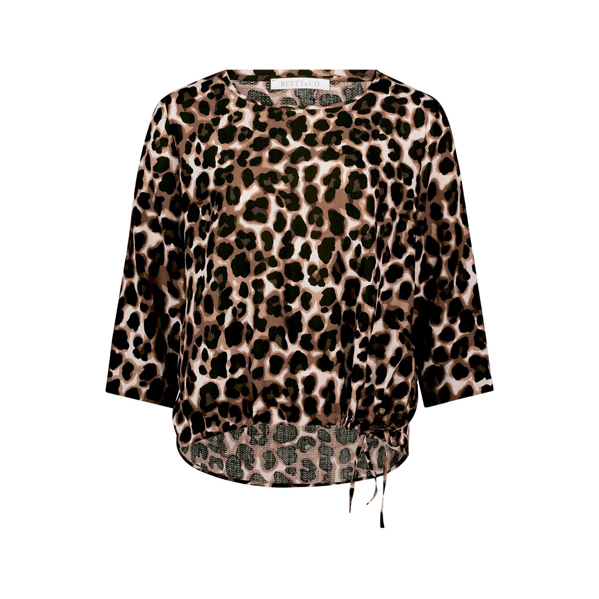 T-shirt façon blouse à imprimé brown/nature, BETTY & CO