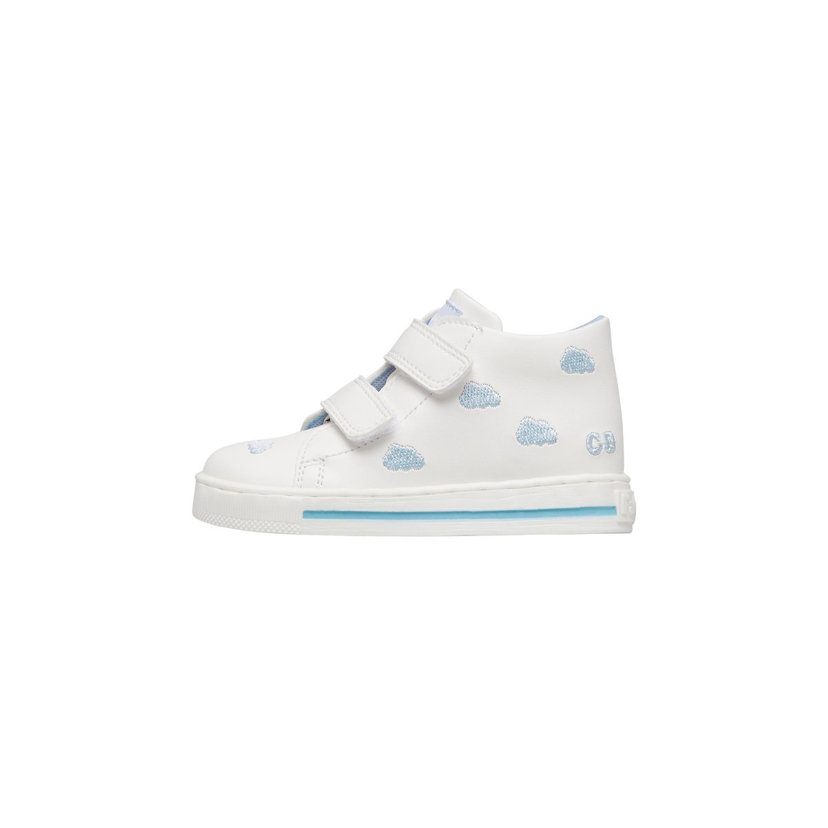 Baskets en cuir LITTLE CIRRUS SNEAKER blanc-céleste, FALCOTTO