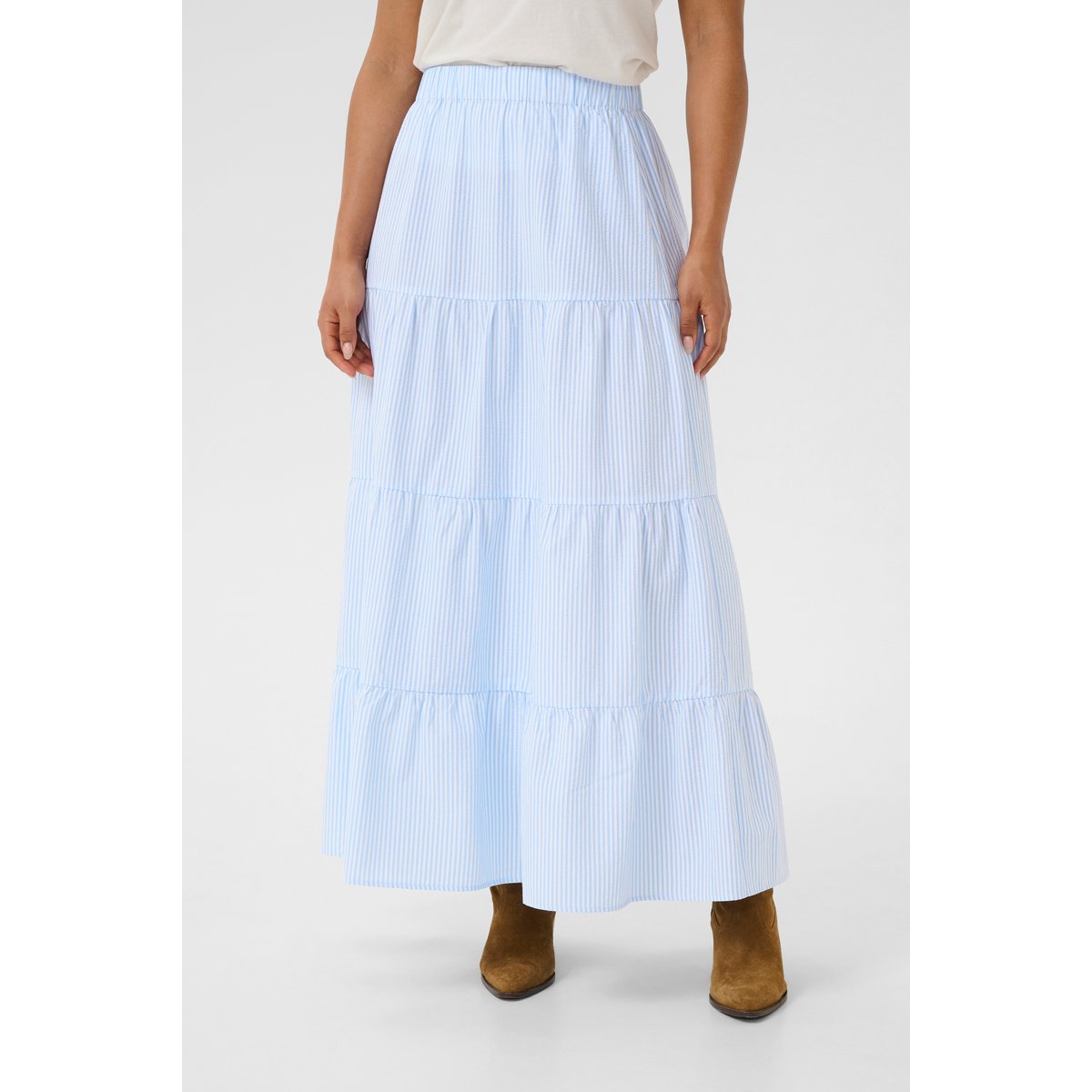 Skirt bleu light blue stripe, CREAM