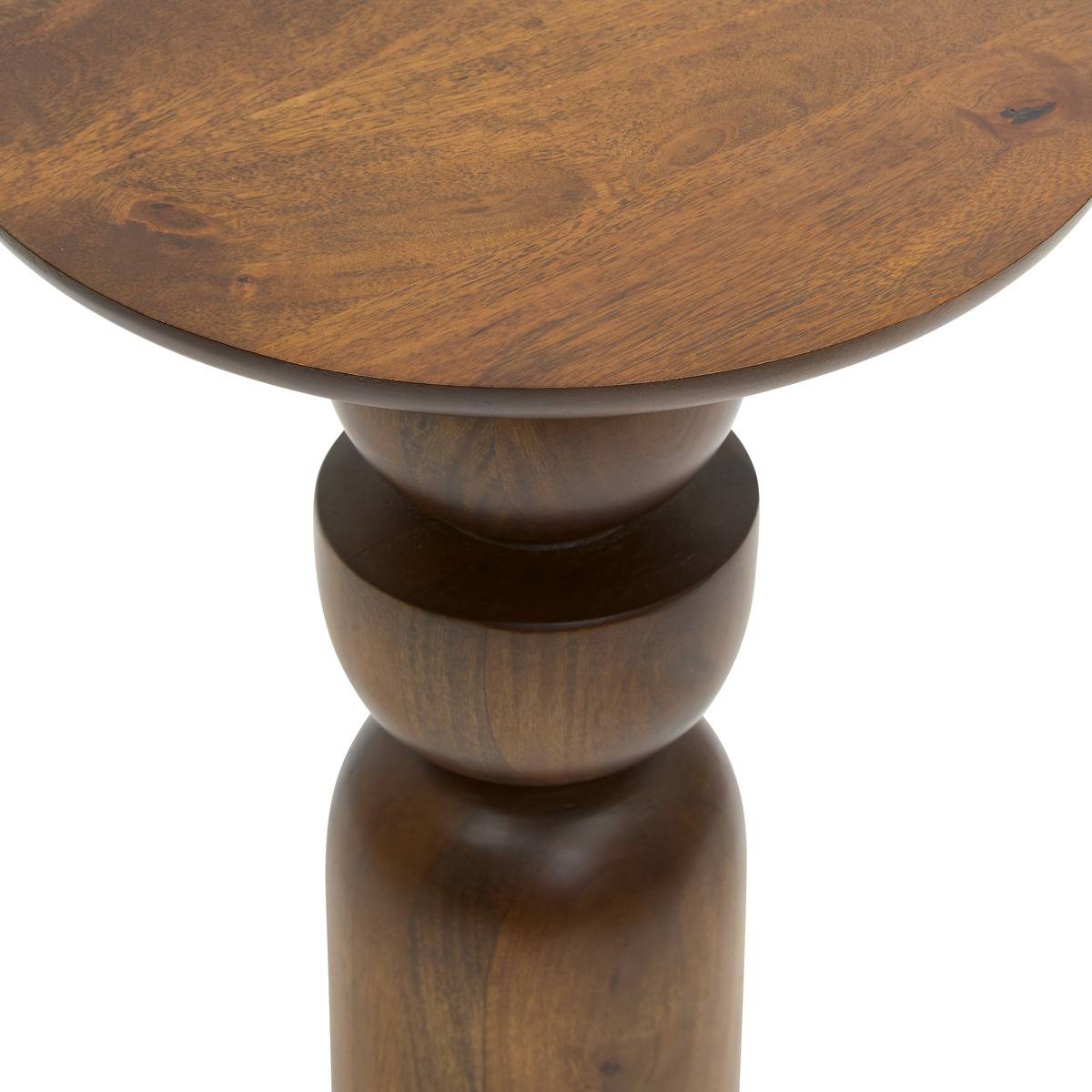 Table d'appoint ronde en manguier SHELTY marron, ATMOSPHERA