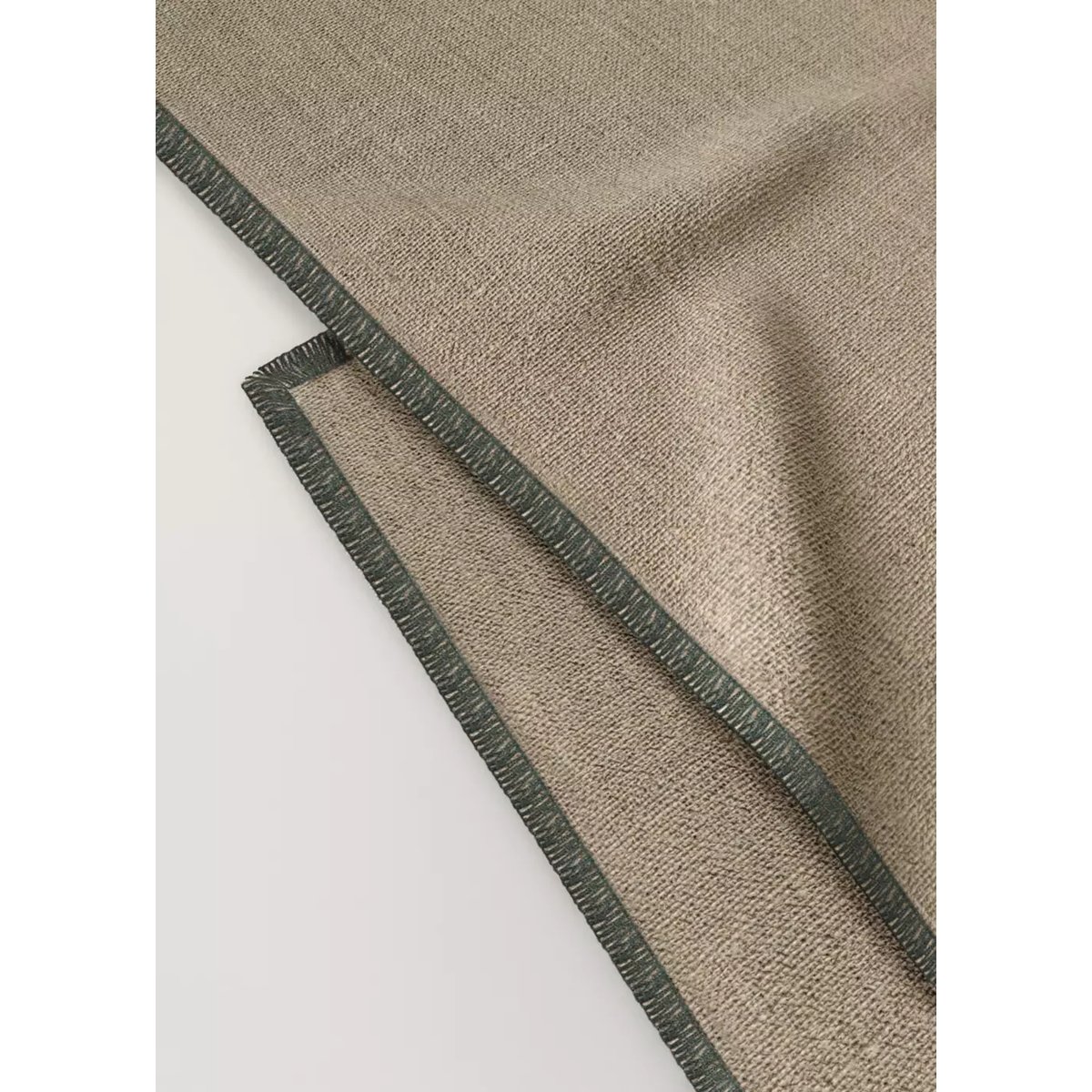 Serviettes de table en lin overlock contraste marron clair/pastel, MANGO HOME