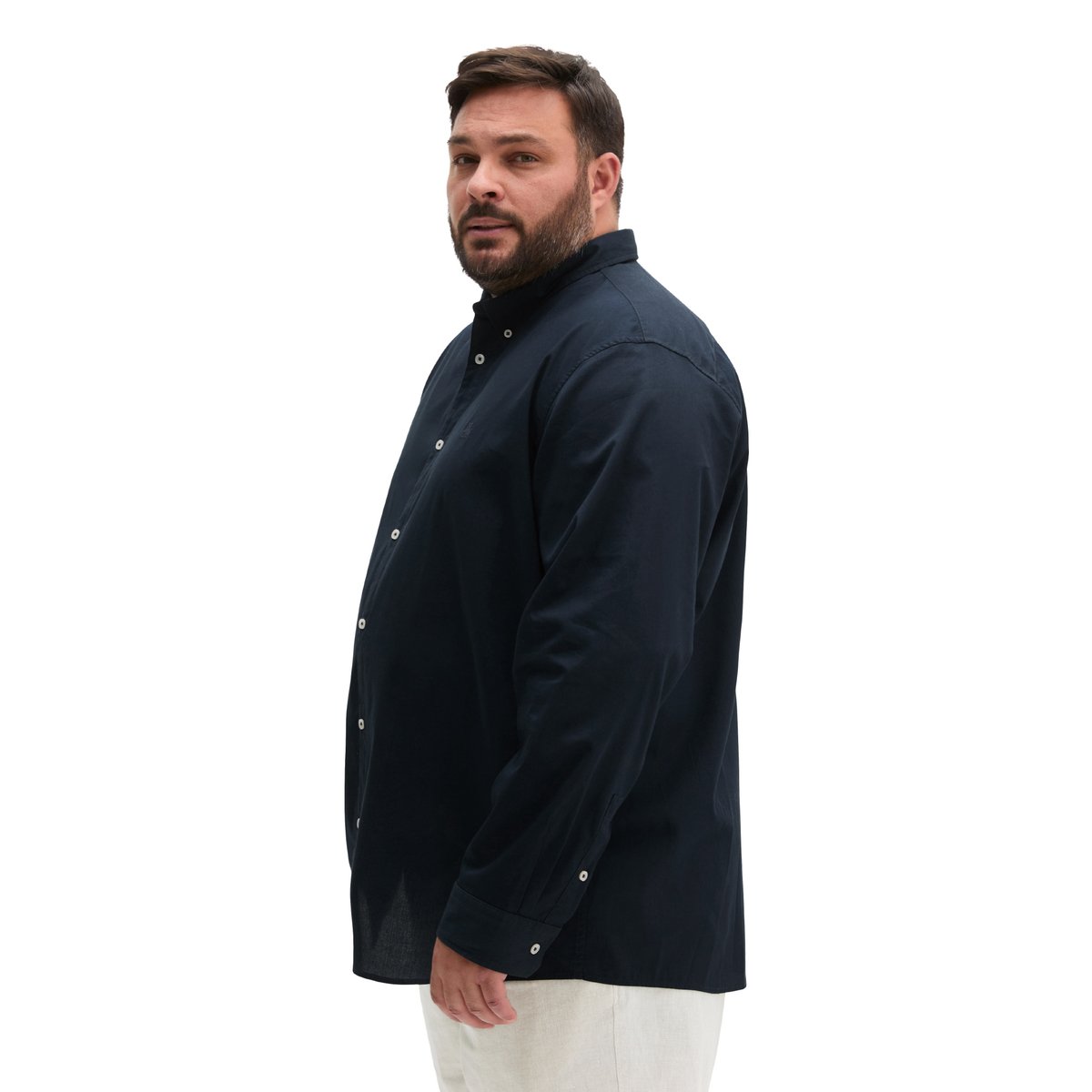Chemise regular en coton bio bleu foncé, MARC O'POLO
