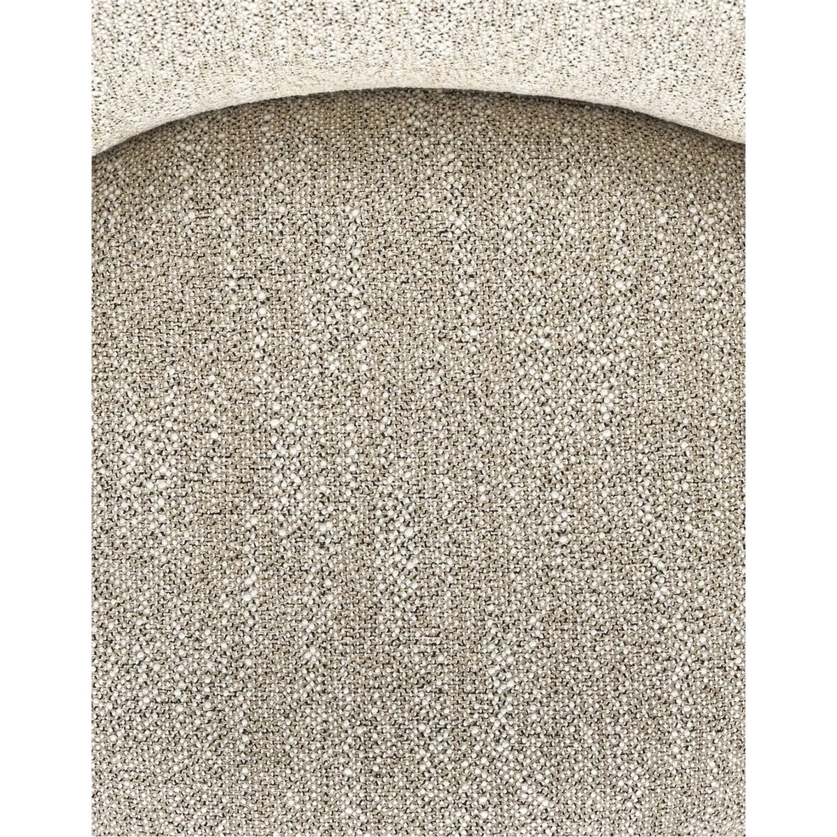 Chaise pivotante tapissée à accoudoirs beige foncé et noyer, RECOLLECTION