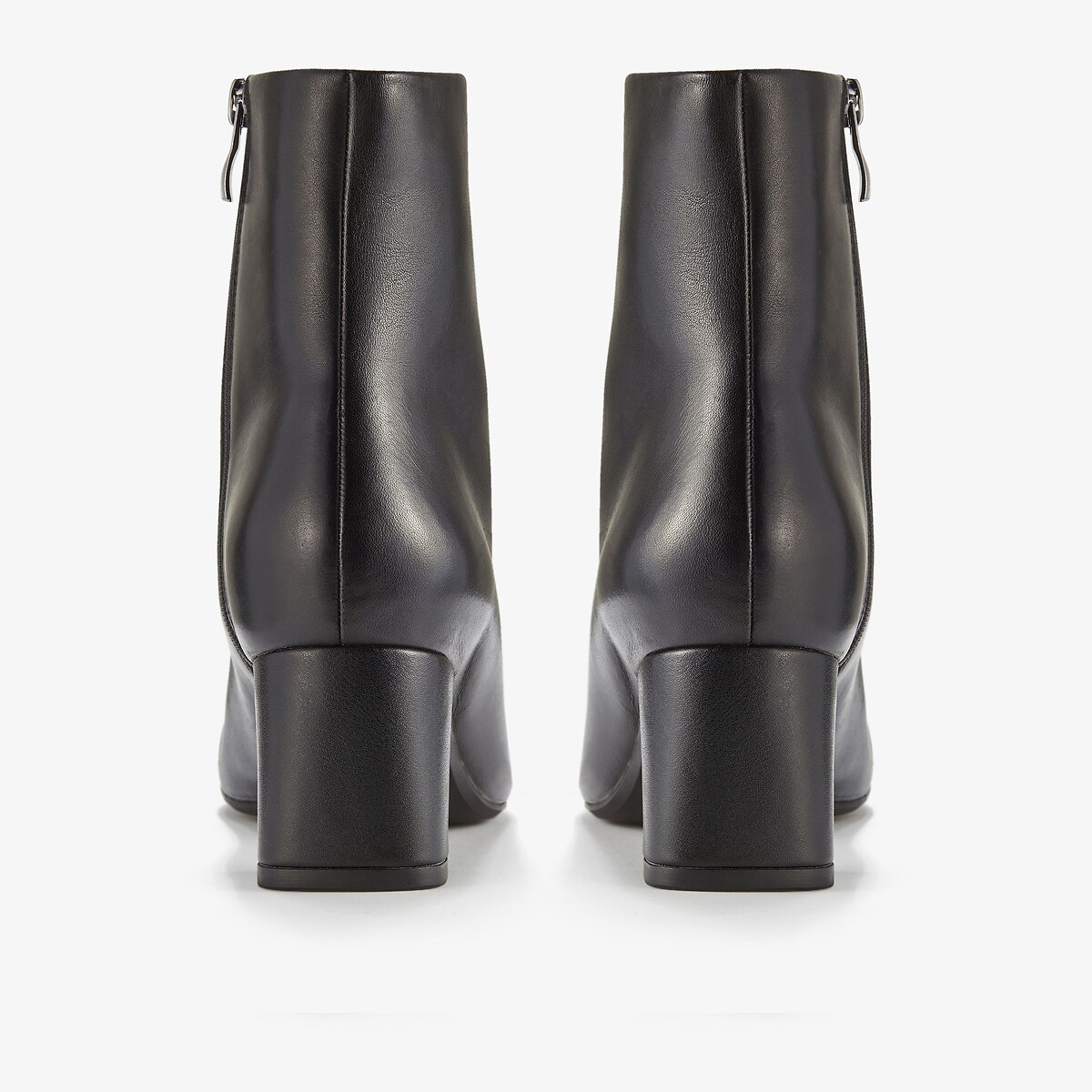 Botines de piel con tacón ancho negro, CLARKS