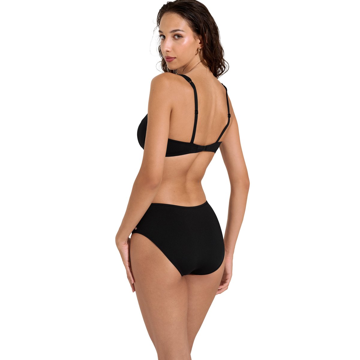 Haut maillot de bain shapewear sans armatures Union Island noir, LISCA