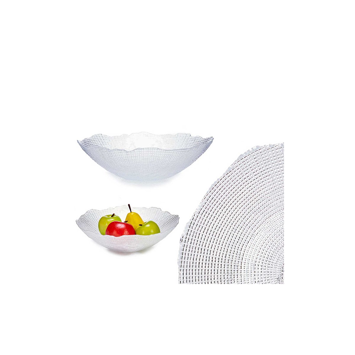 Corbeille à Fruits Décorative en Verre - D31cm transparent, WADIGA
