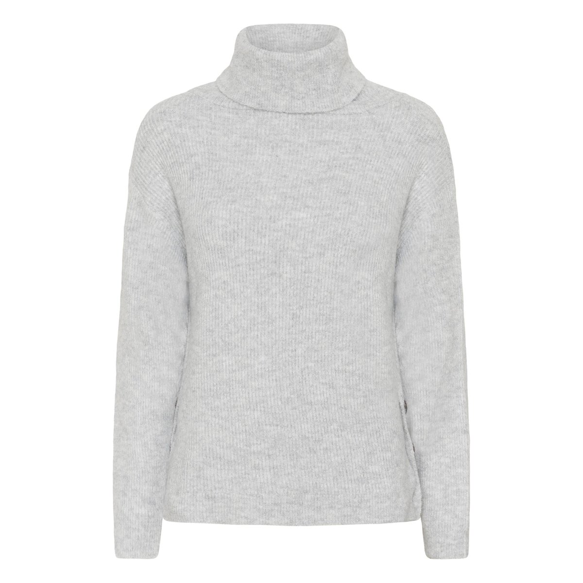 Pullover tricoté gris light grey melnage, CREAM
