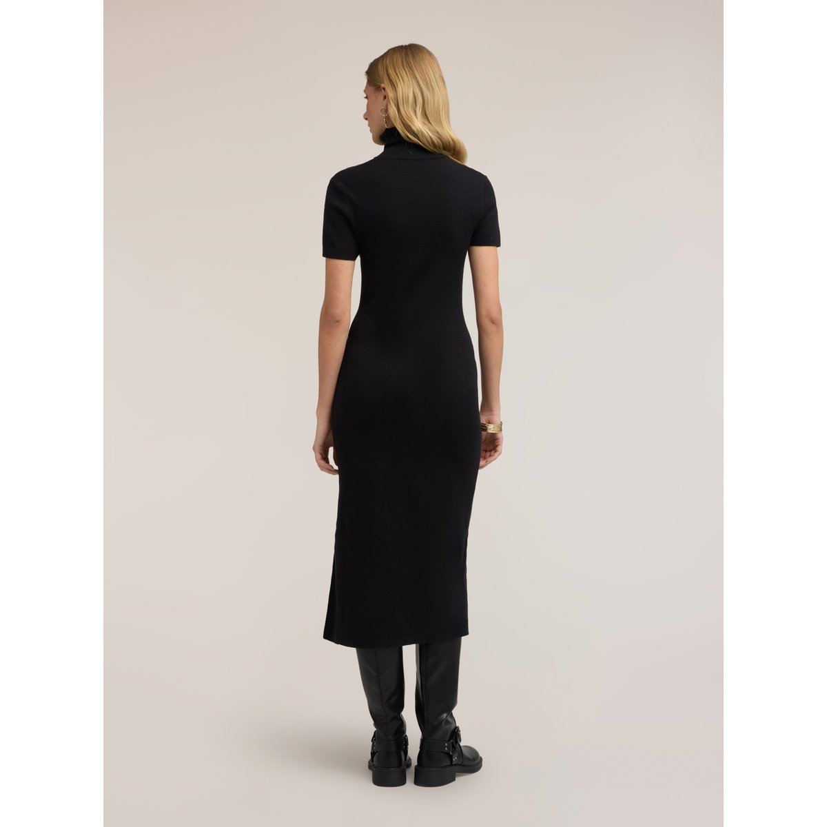 Robe fourreau avec fente noir, MOTIVI