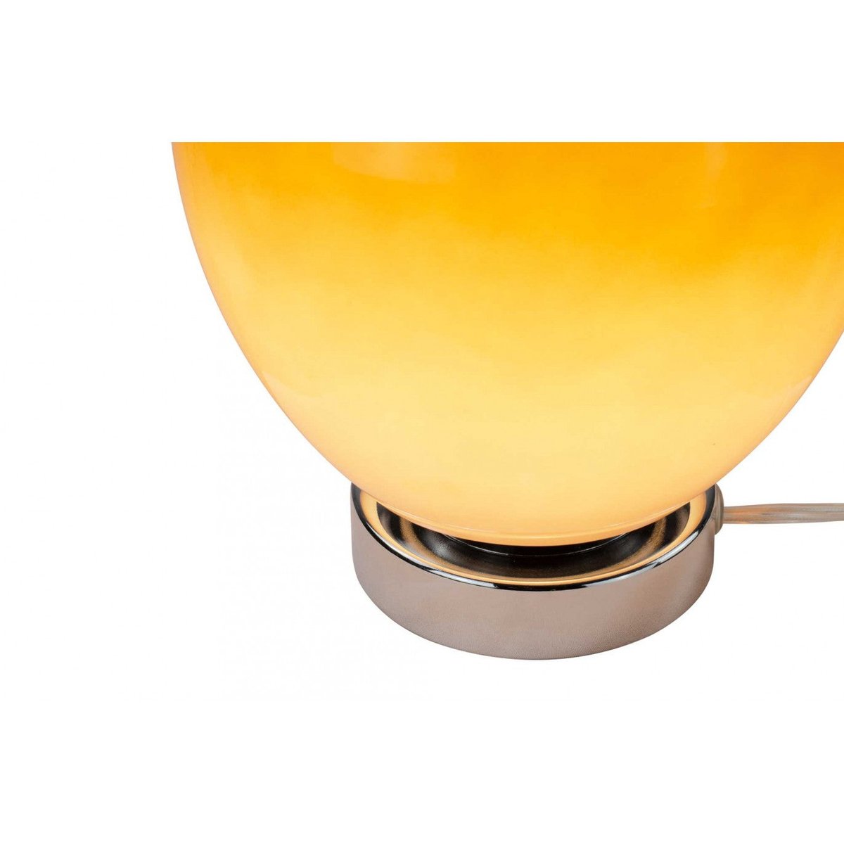 Lampe à poser en verre & métal, ELARIS marron, C-CREATION