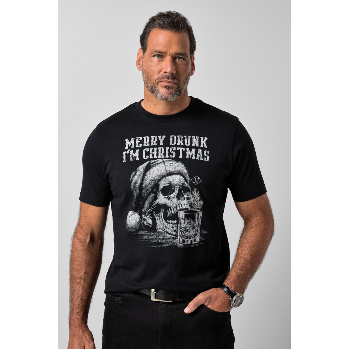 T-shirt, manches courtes, Noël noir, JP1880
