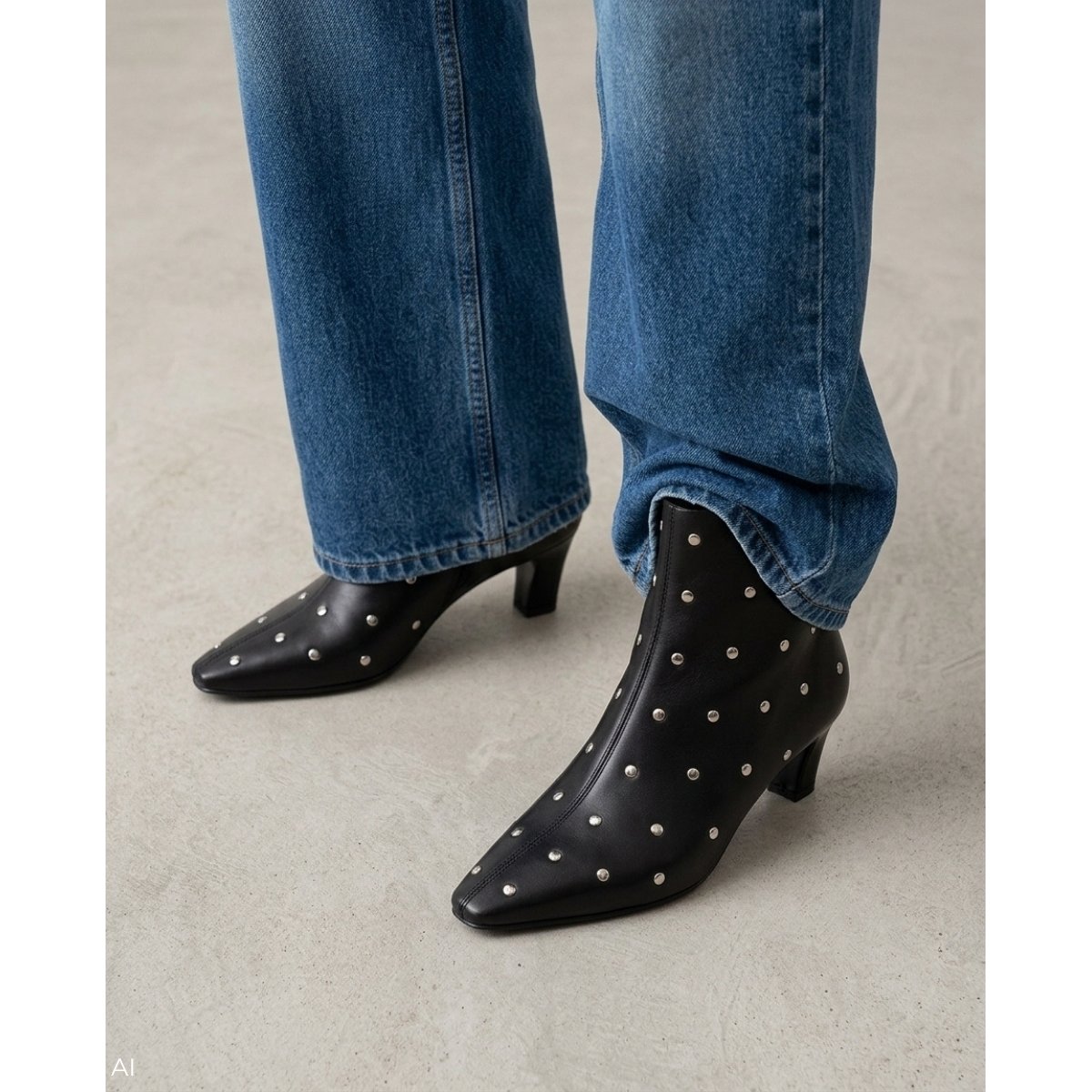 Bottines à talon cuir Voguera black, MARTINELLI