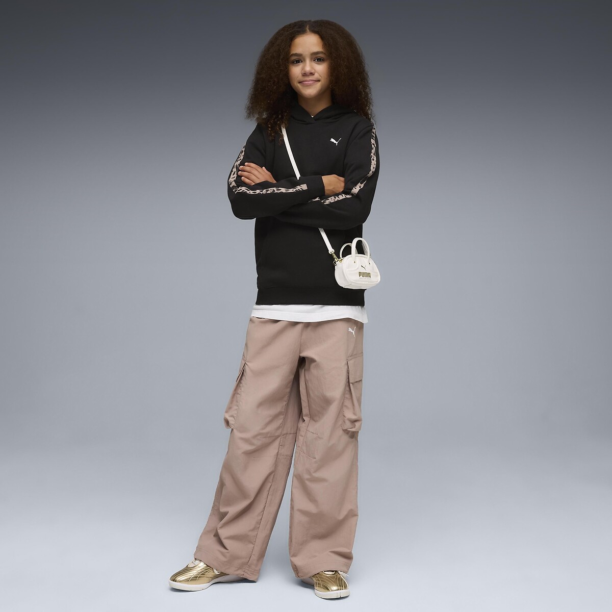 Sweat à capuche en molleton noir, PUMA