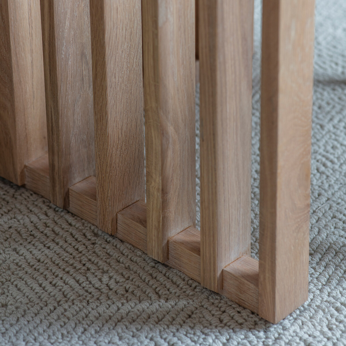 Batala Japandi Oak Slatted Rectangular Dining Table (Seats 4) oak, ÉDITÉ