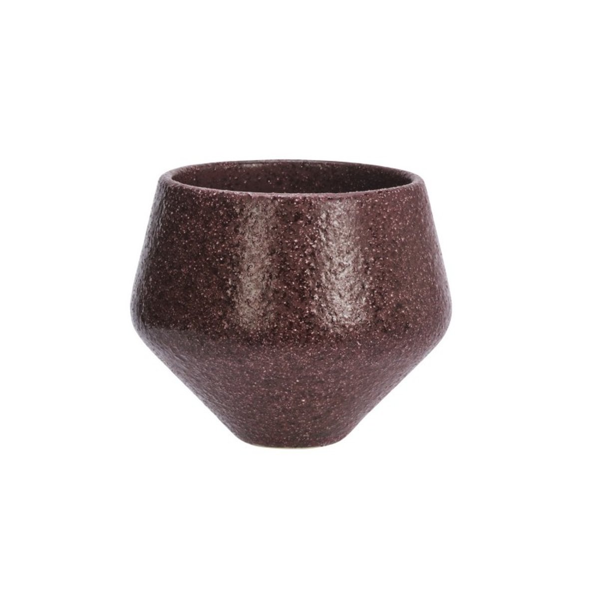 Cache-pot design grès rouge bordeaux, MADAM STOLTZ