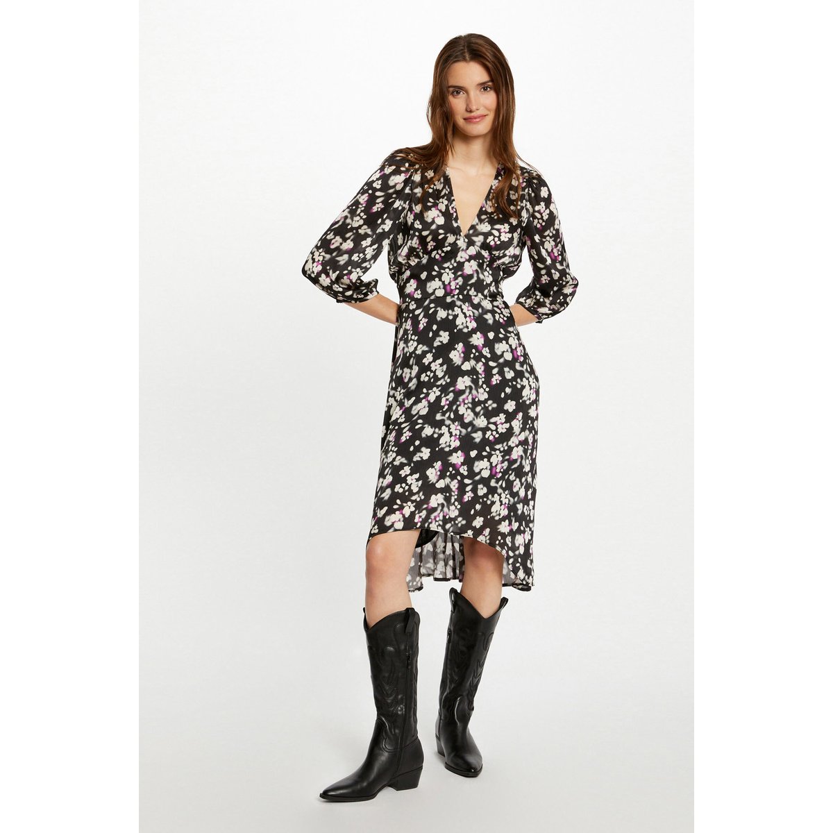 Robe droite imprimé floral multico, MORGAN