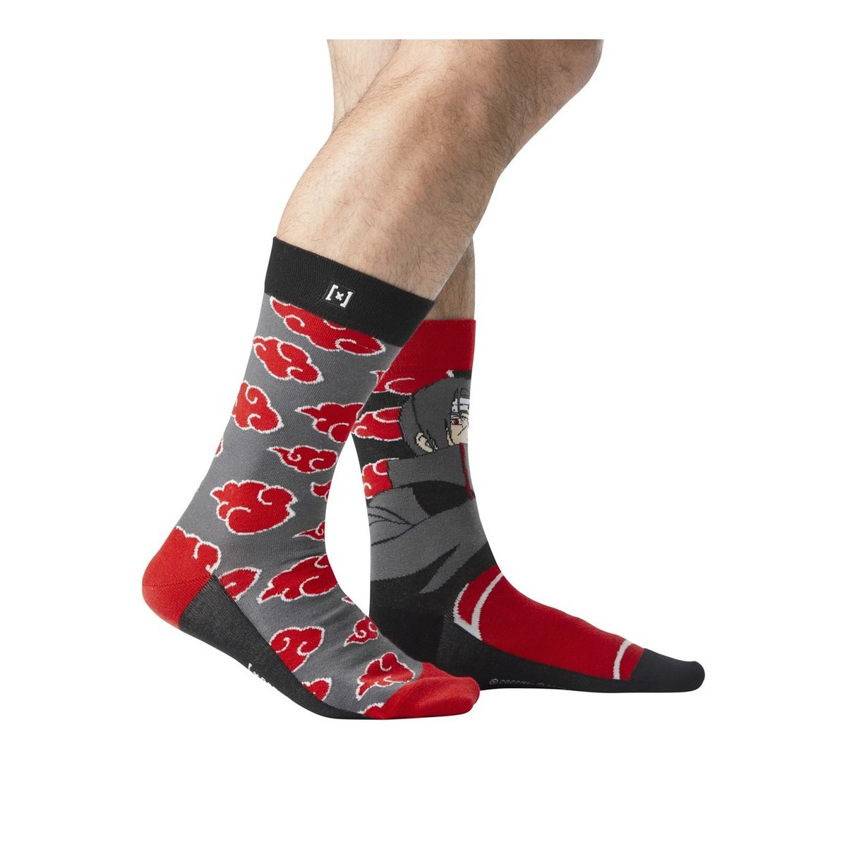 Chaussette Fantaisie Coton Naruto Shippuden Itachi noir/rouge, CAPSLAB