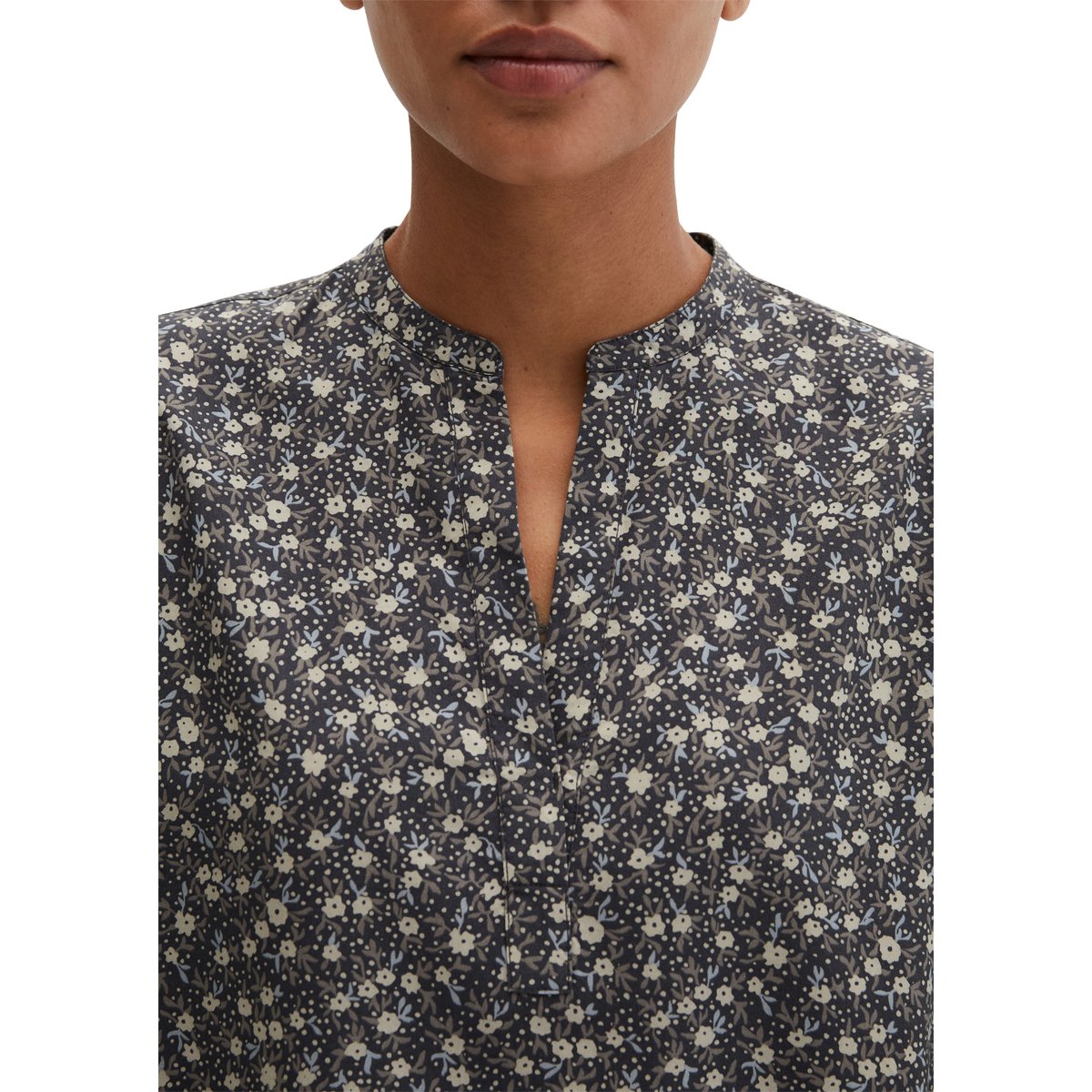 Blouse imprimée regular en TENCEL™ Lyocell gris, MARC O'POLO