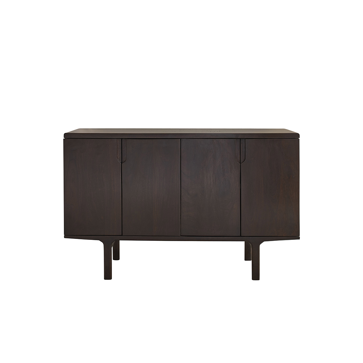 Buffet 4 portes en manguier massif 120 cm LAZARE couleur unique, BERAH GETAH
