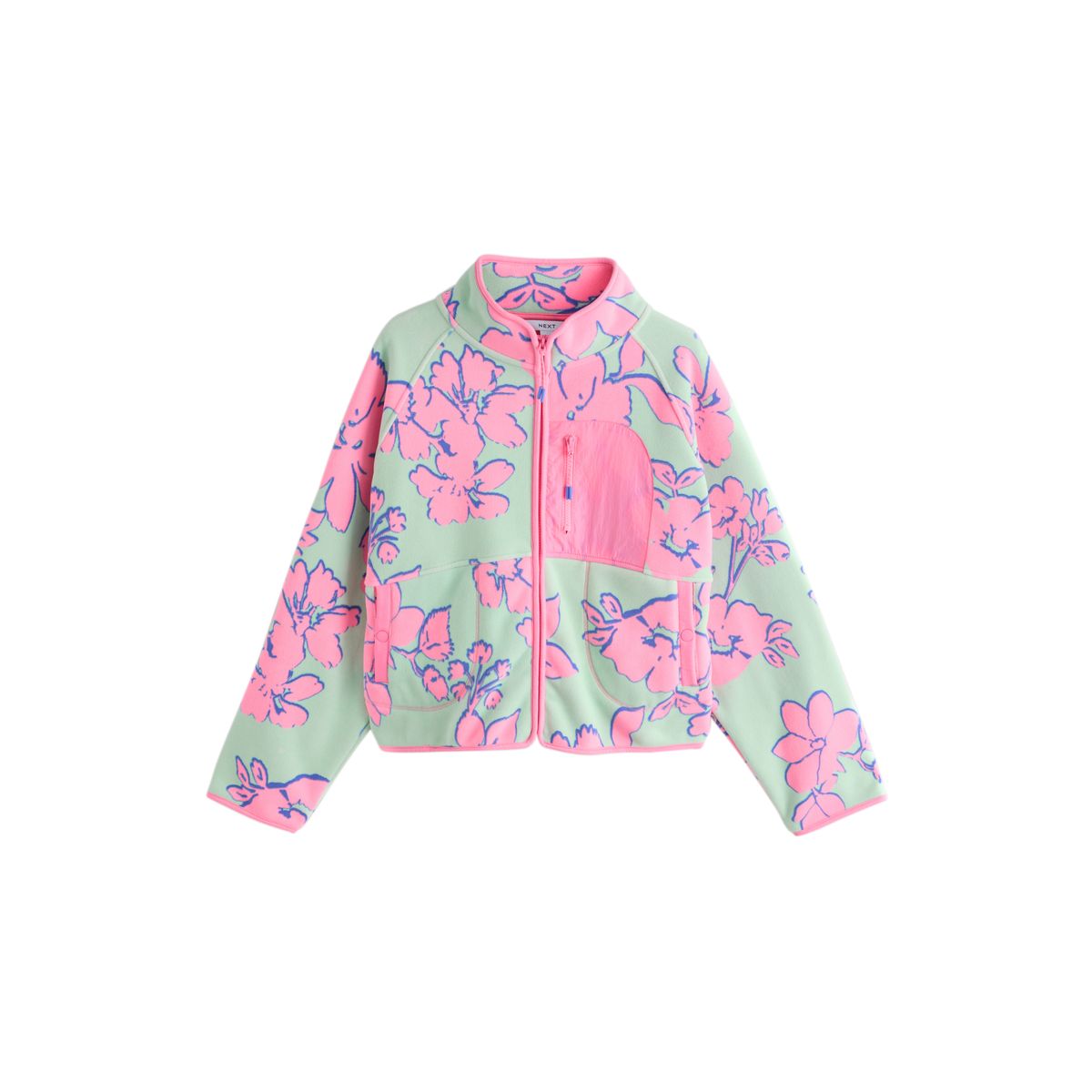 Polaire de sport zippée active imprimé fleuri, NEXT