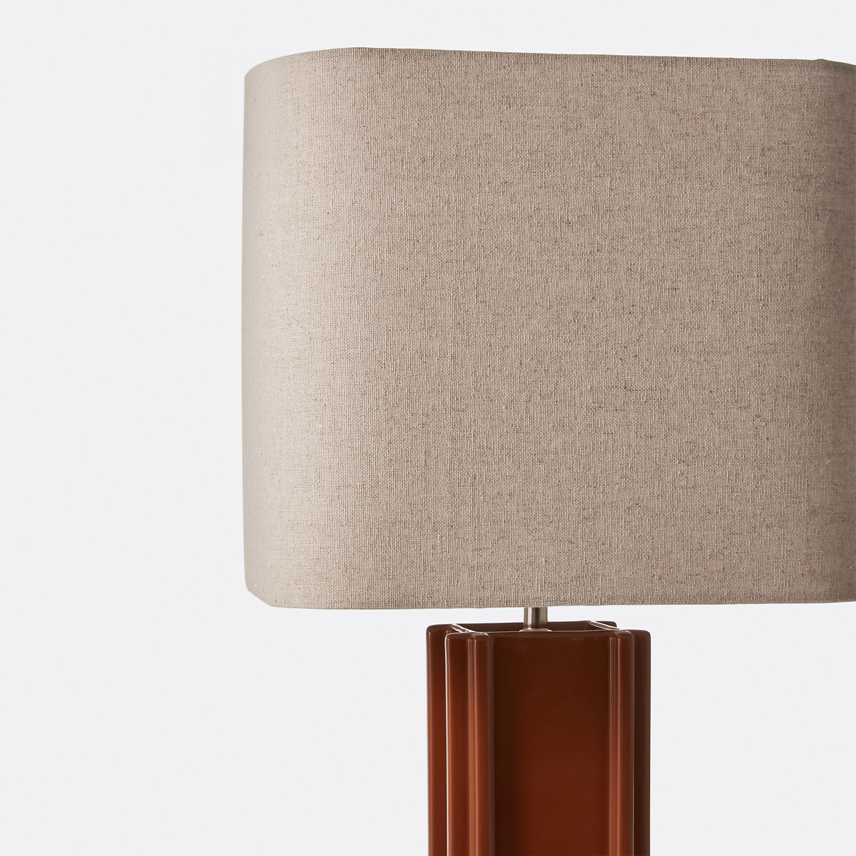 Lampe à poser en céramique et lin, BIMO brique, LA REDOUTE INTERIEURS