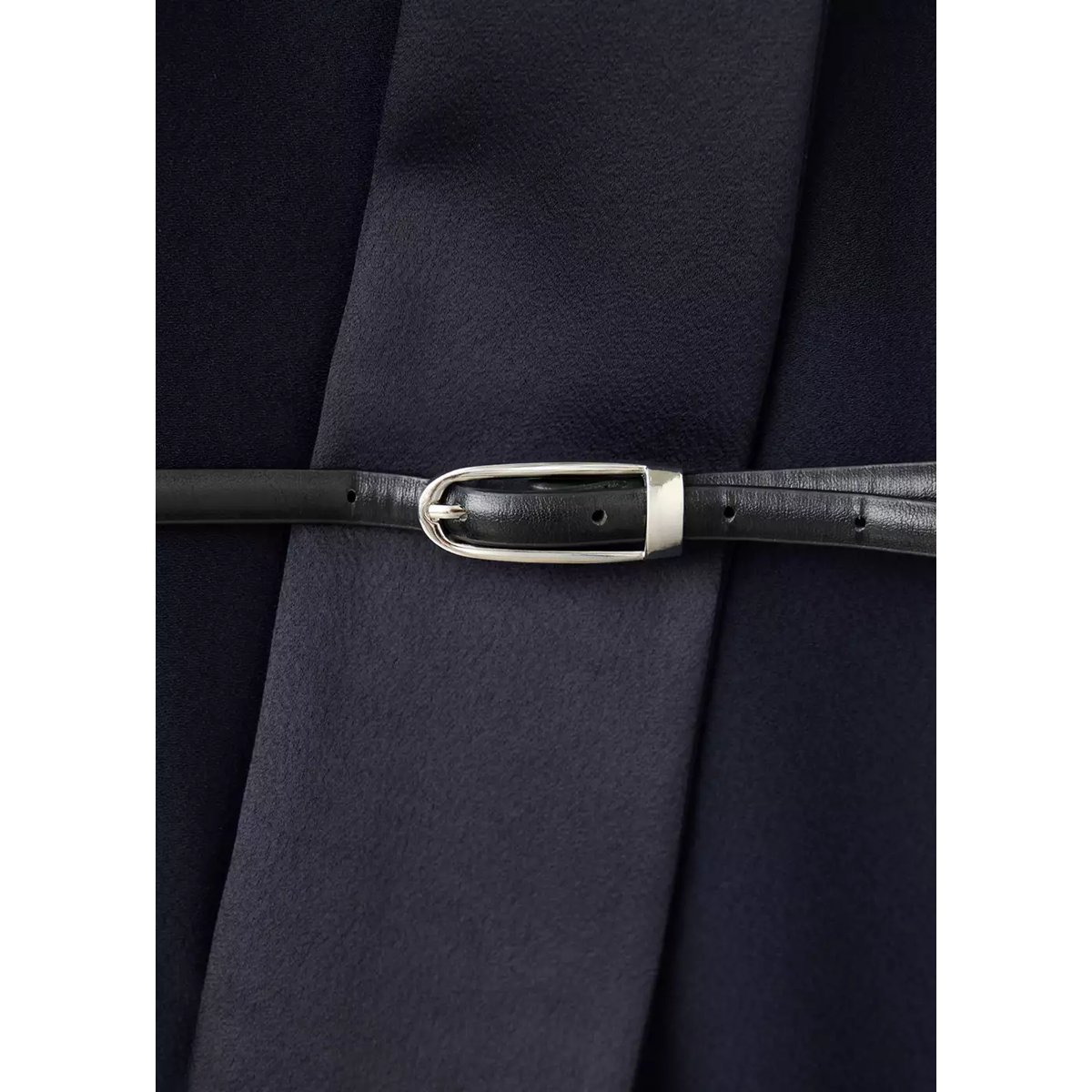 Robe à nœud avec ceinture bleu marine, MANGO
