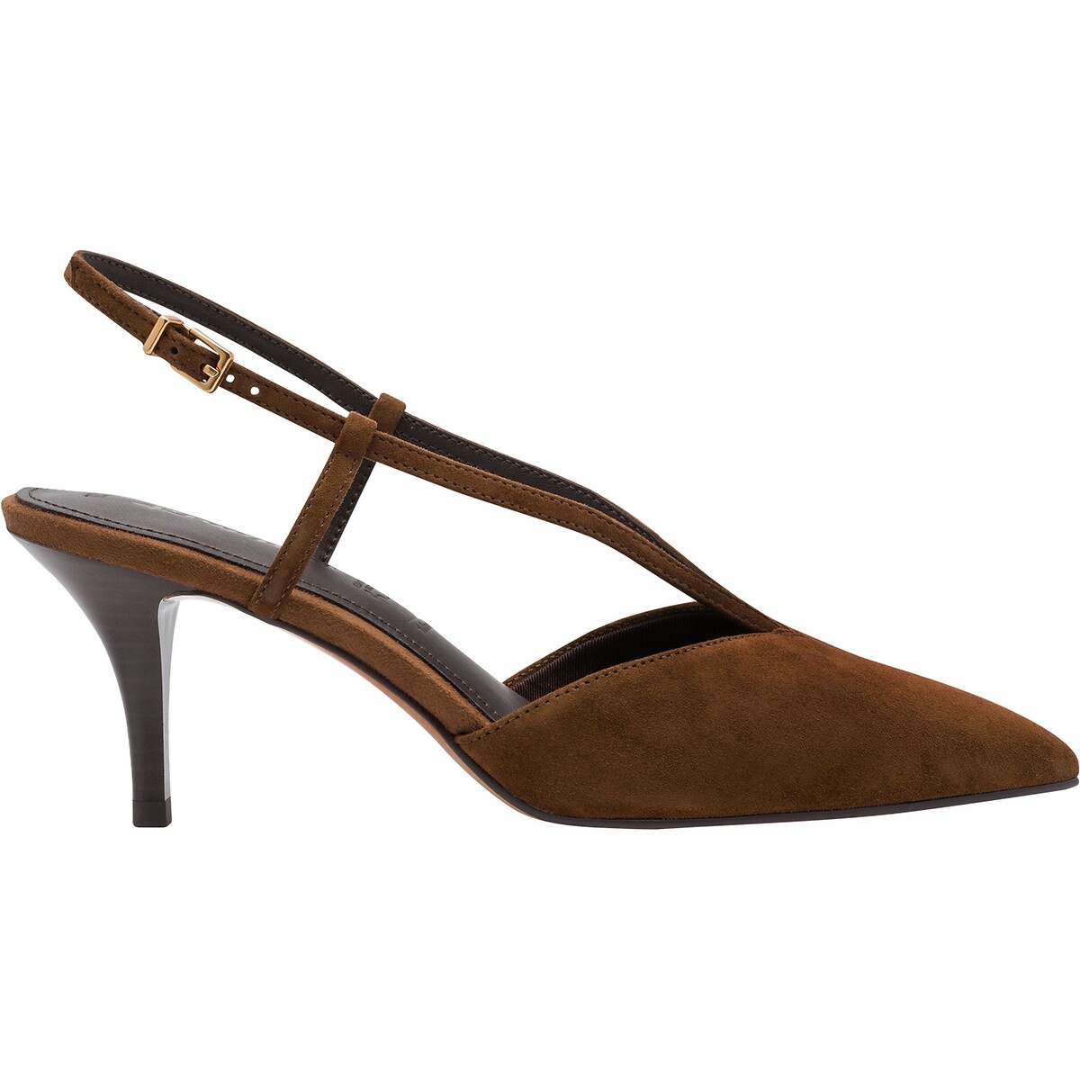 Escarpins pointus en cuir cognac, TAMARIS