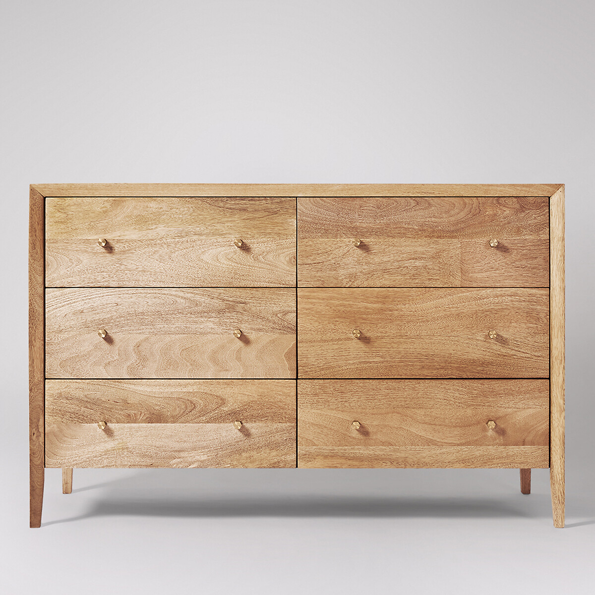 Valente Mango Wood 6 Drawer Chest Of Drawers light wood, SWOON