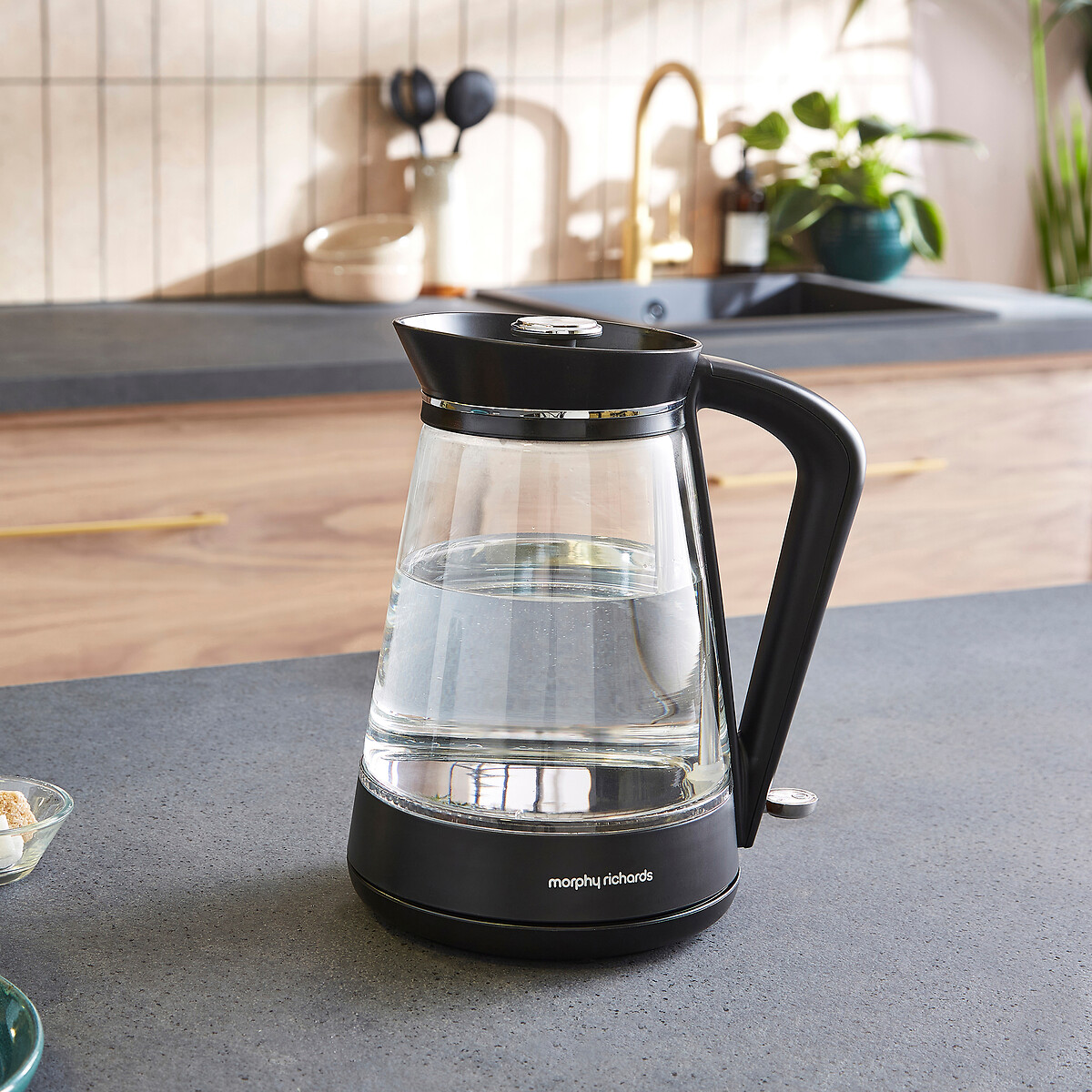 1.7L Glass Jug Kettle black, MORPHY RICHARDS