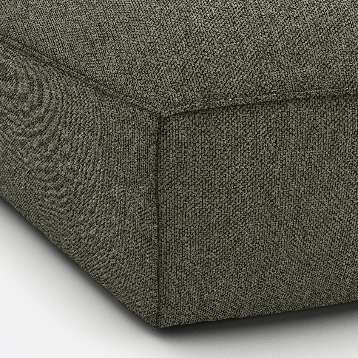 Open hoekelement voor modulaire zetel, in structuurstof, Seven groen  , LA REDOUTE INTERIEURS