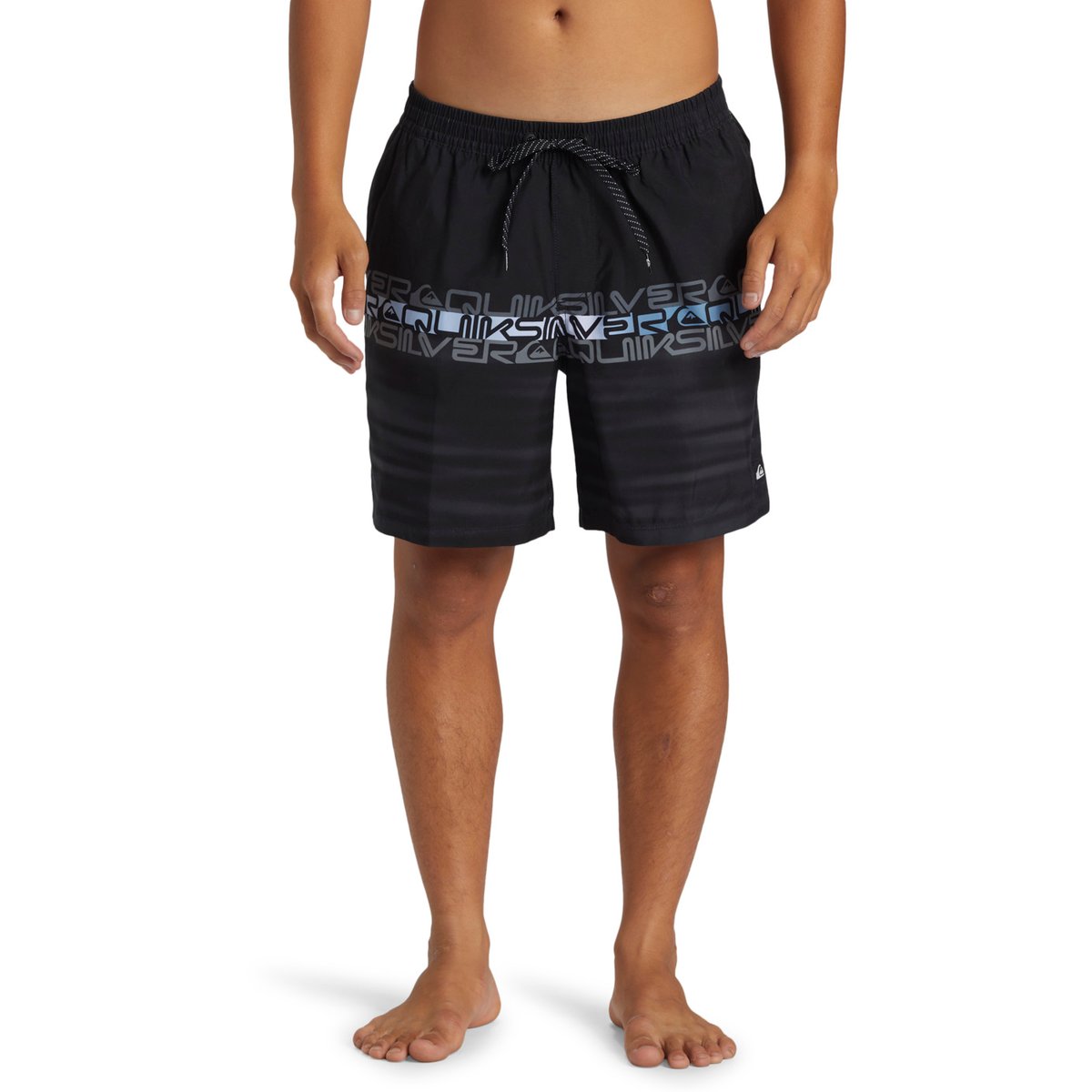 Short de bain EVERYDAY WORDBLOCK VOLLEY 17" noir black, QUIKSILVER