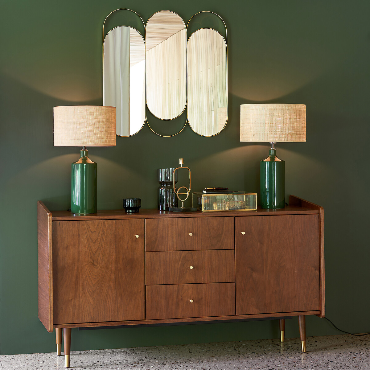 Buffet vintage en plaqué noyer, Ronda noyer, LA REDOUTE INTERIEURS