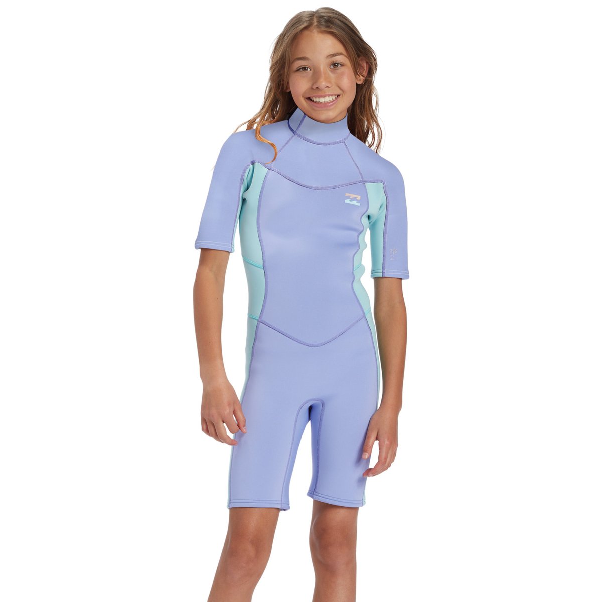 Springsuit Back Zip manches courtes 2MM FOIL violet cosmic blue, BILLABONG