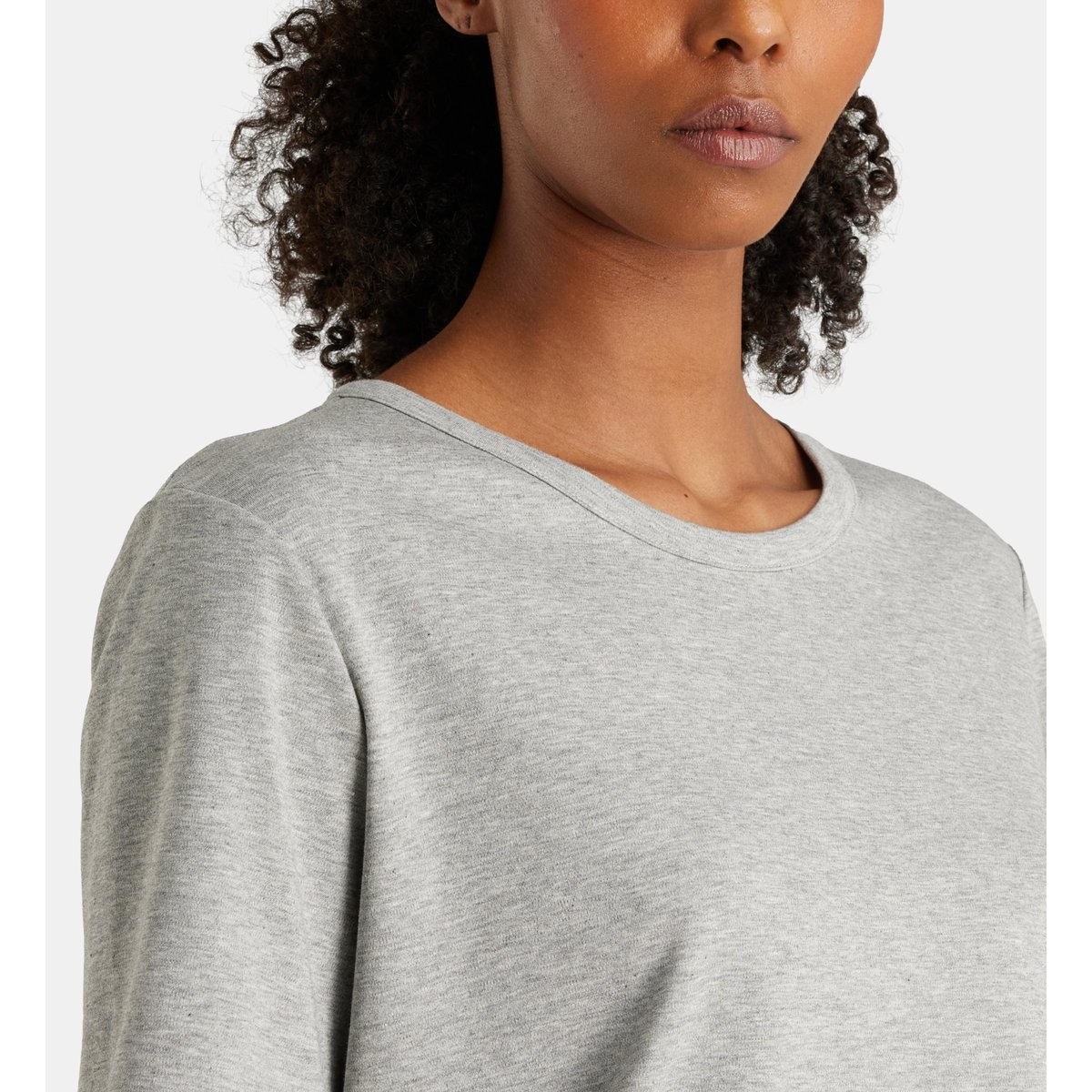 T-shirt droit lyon en coton bio gris chiné, JODHPUR