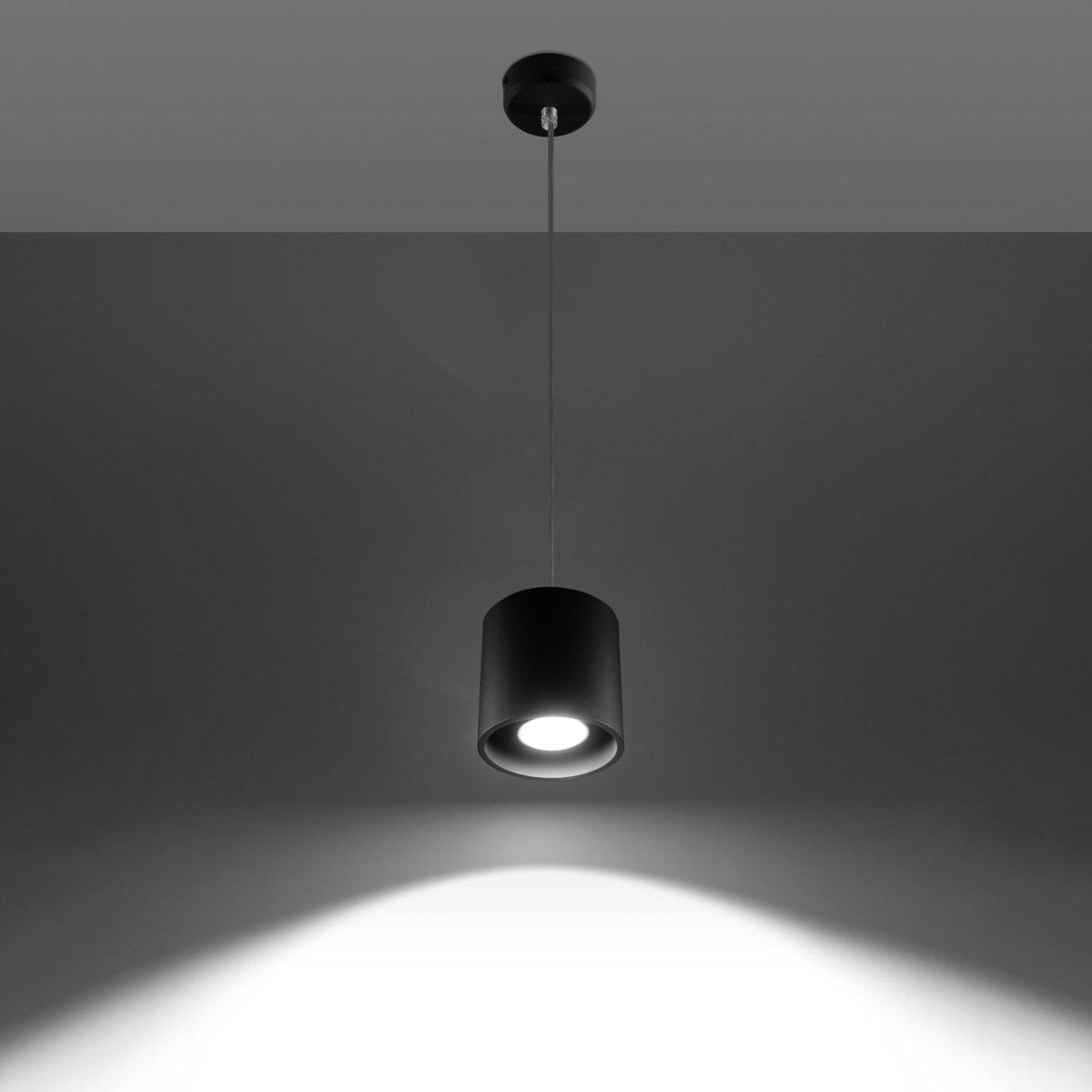 Suspension Aluminium Noir GU10 1 Orbis noir, EDEN
