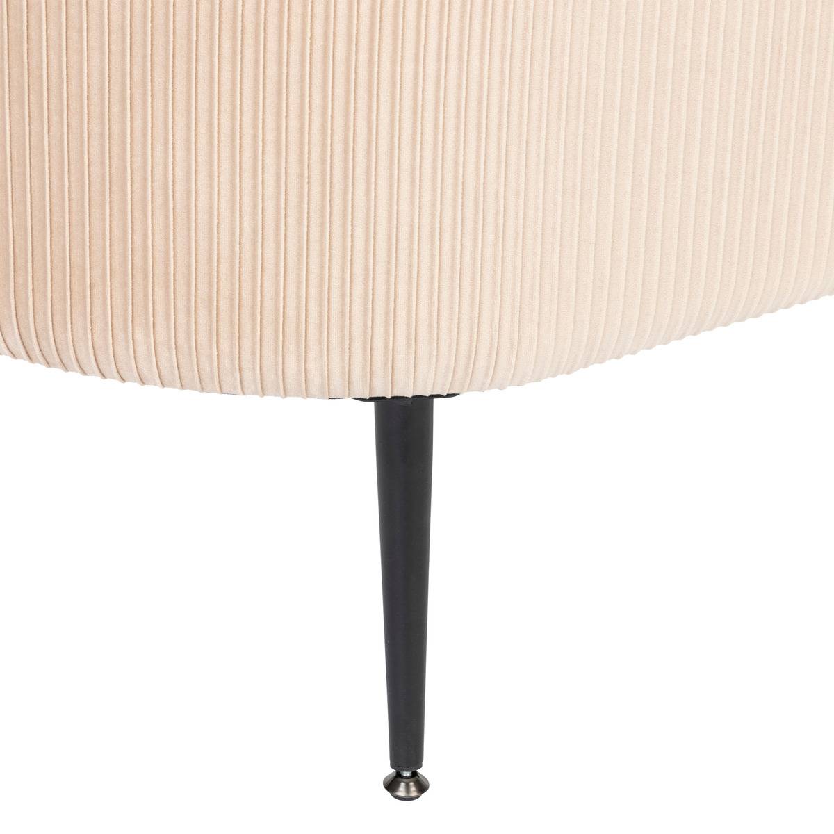 Banc coffre de rangement en velours SOLARO beige, ATMOSPHERA