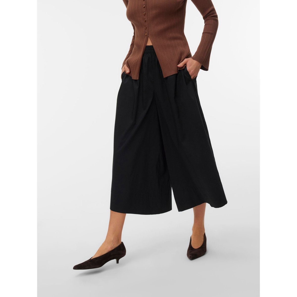 Pantalon À Jambe Large black 1, VERO MODA