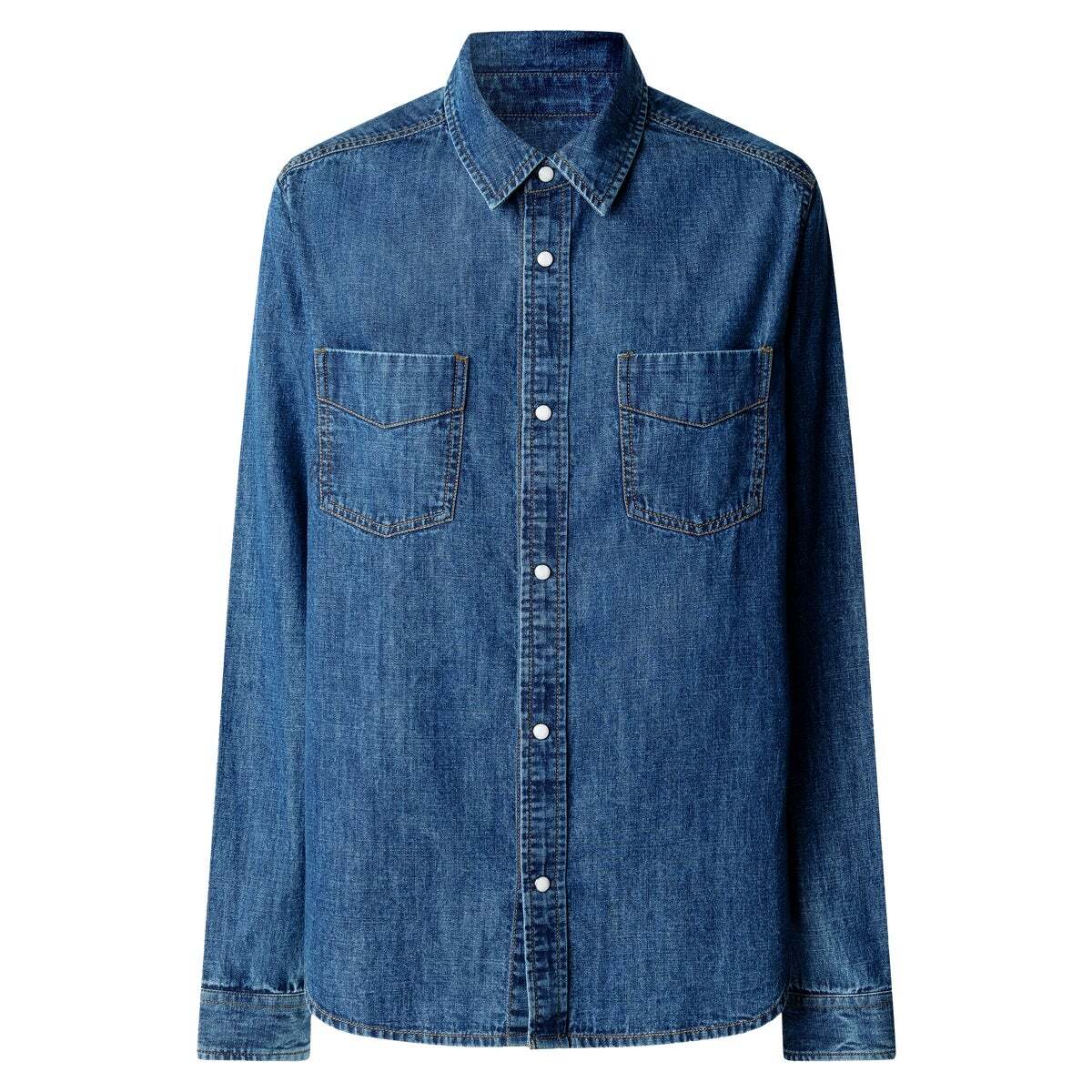 Chemise Coupe Regular En Denim 6.25 oz bleu shirting denim, PEPE JEANS