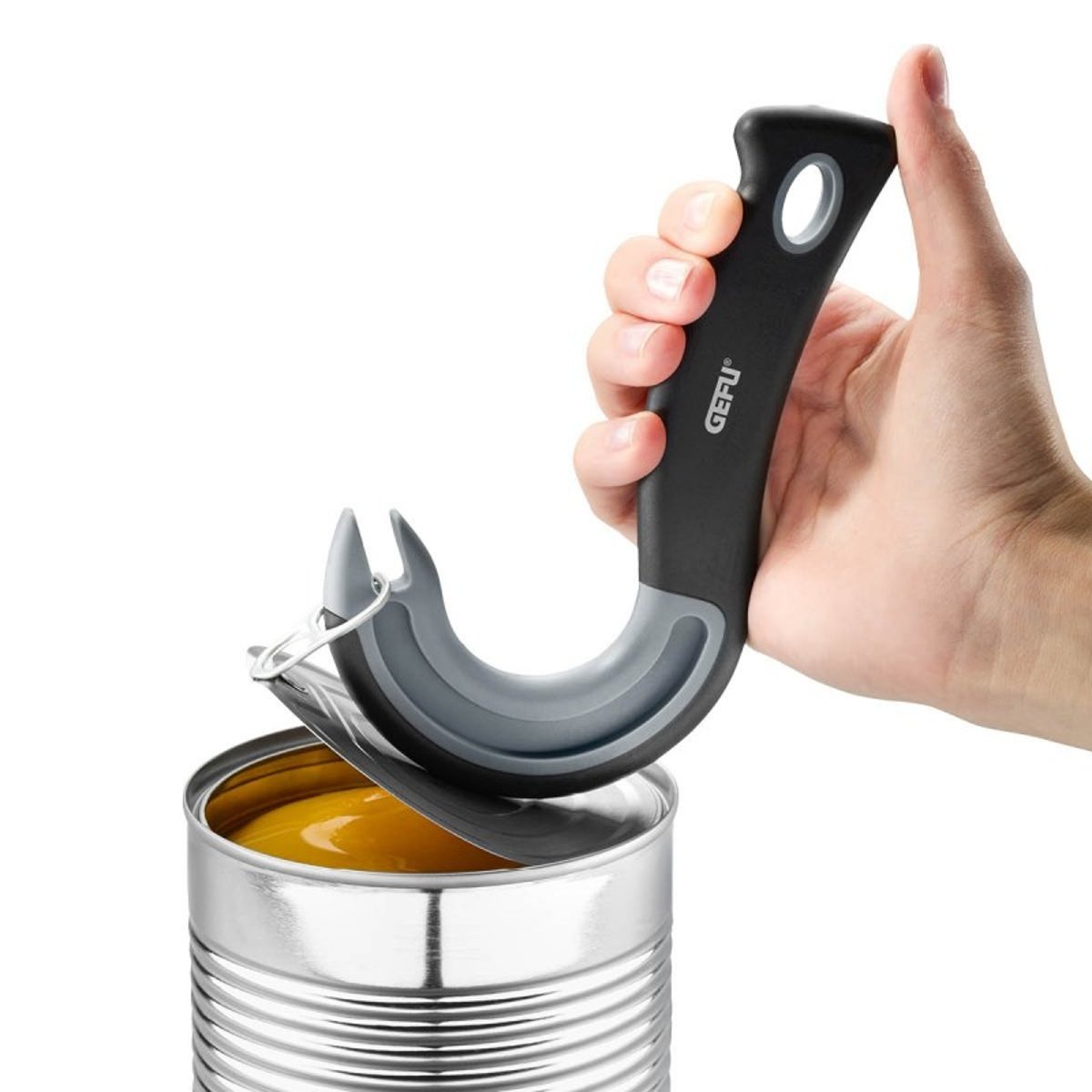 Ouvre-boîtes à anneau de traction PULLTO noir / anthrazit, GEFU