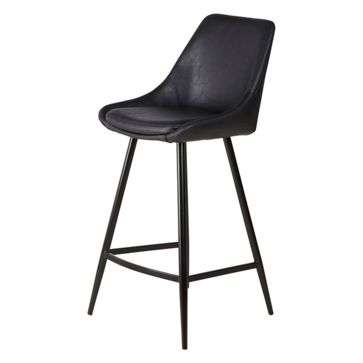 Chaise snack en PU noir, ZAGO