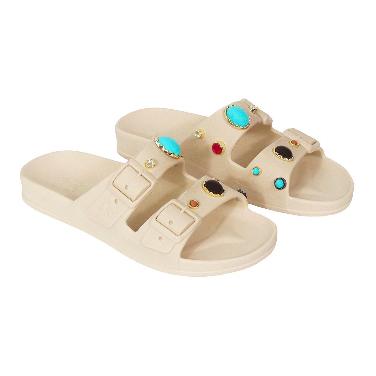 Mules doubles brides Joia beige, CACATOES