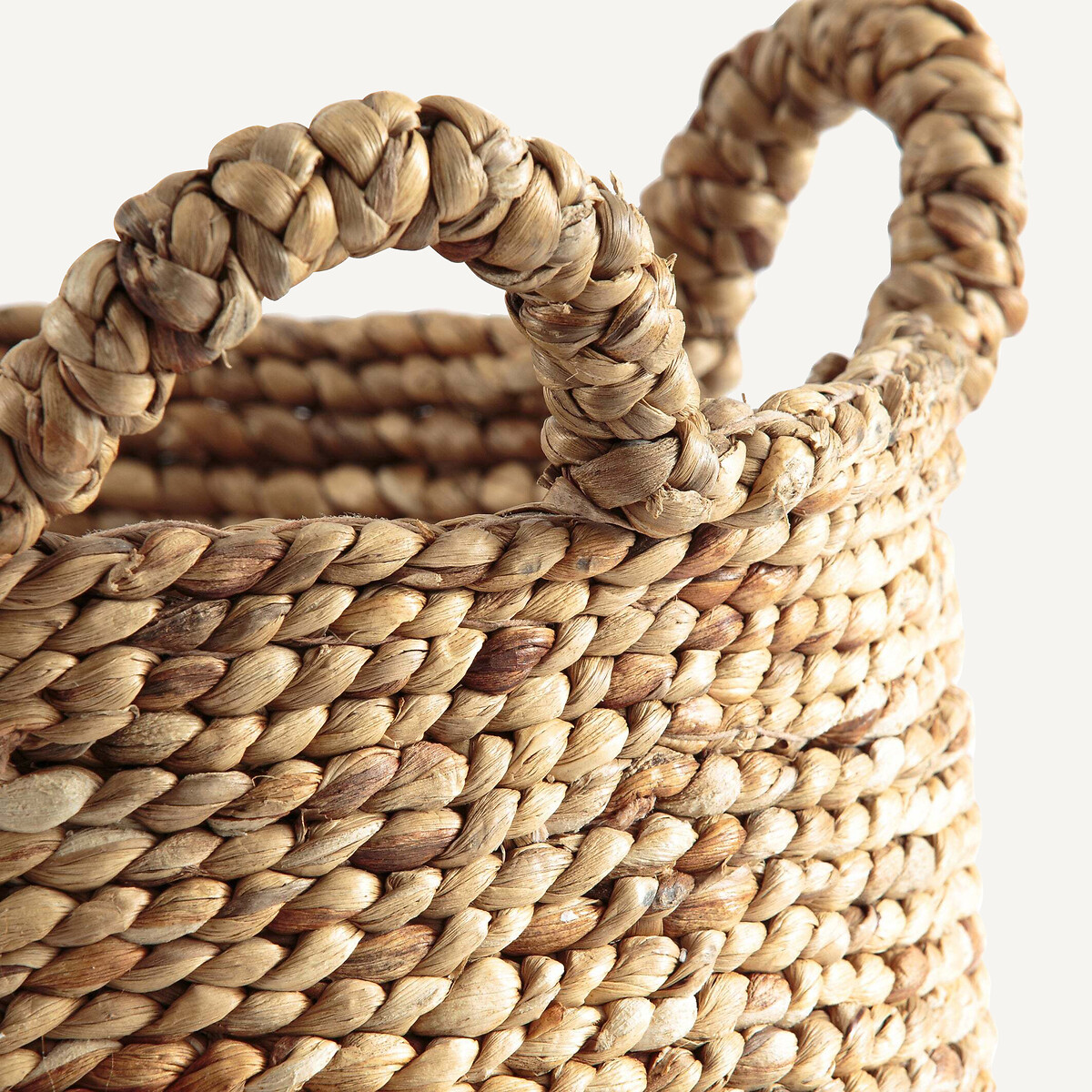 Panier tressé rond H55 cm, Raga naturel, AM.PM