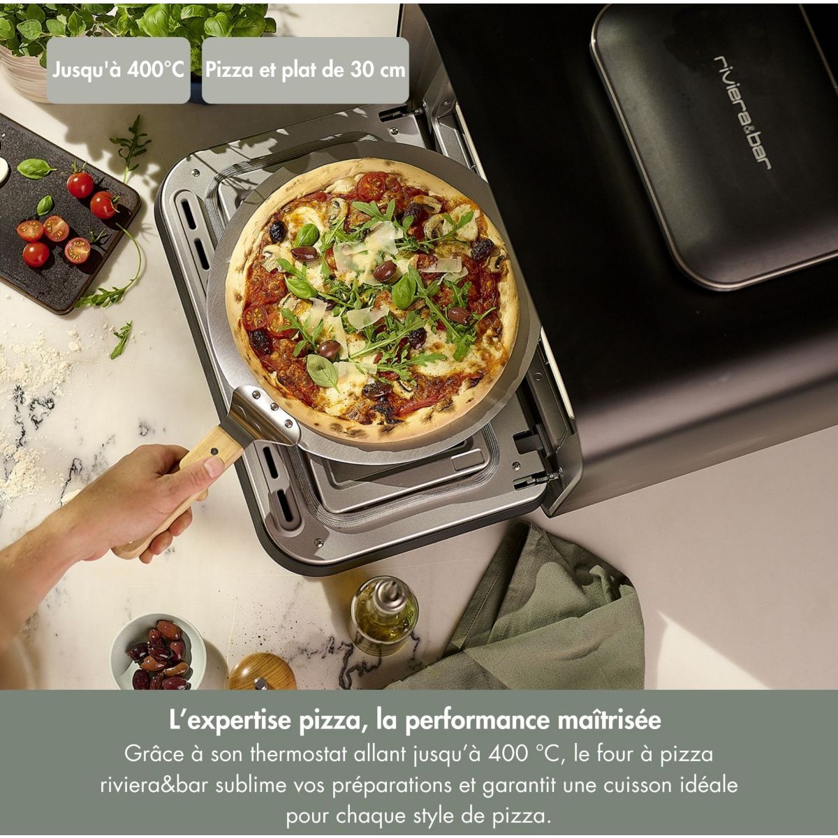 Four à pizza électrique QFP550 couleur unique, RIVIERA & BAR