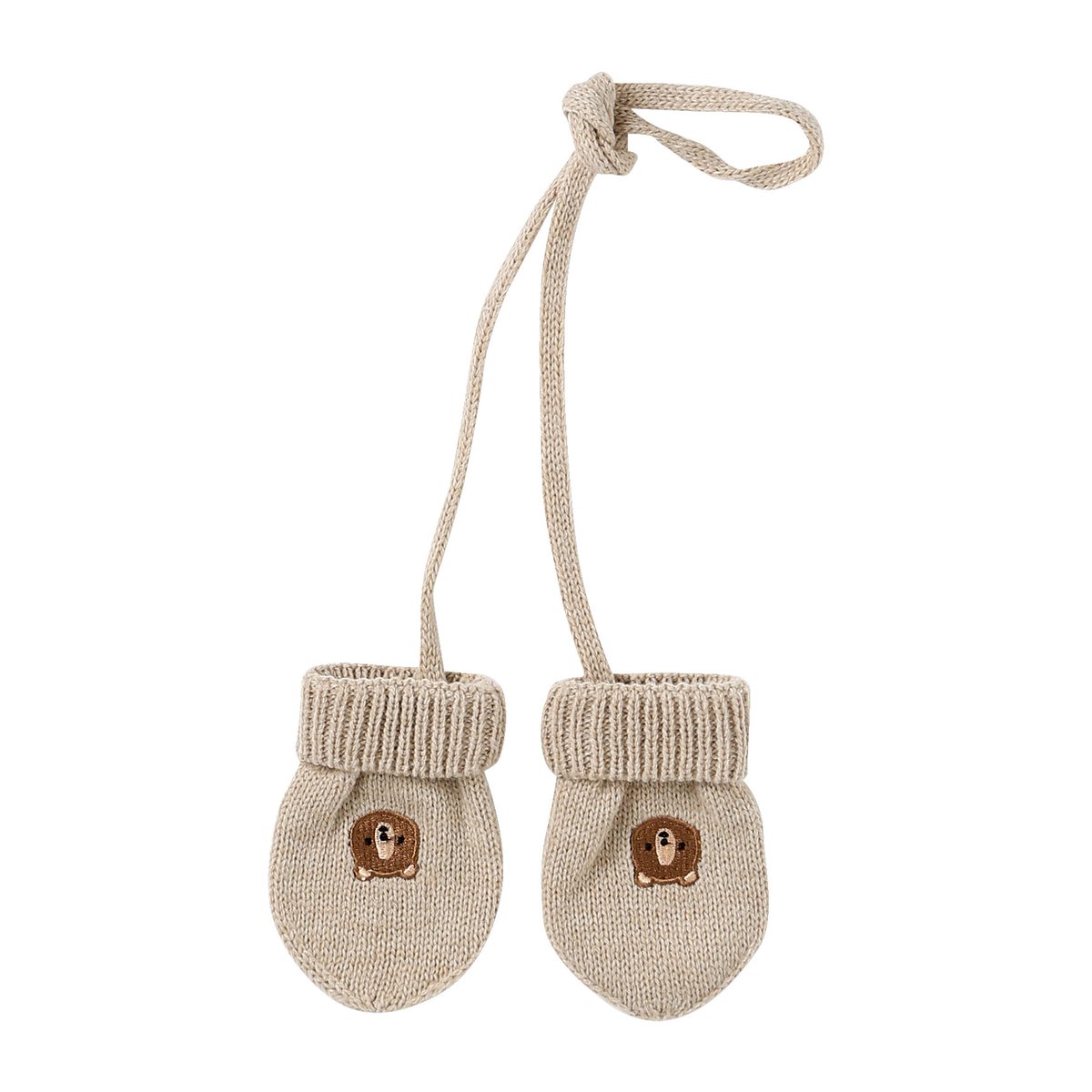 Ensemble bonnet, snood et moufles beige, VERTBAUDET