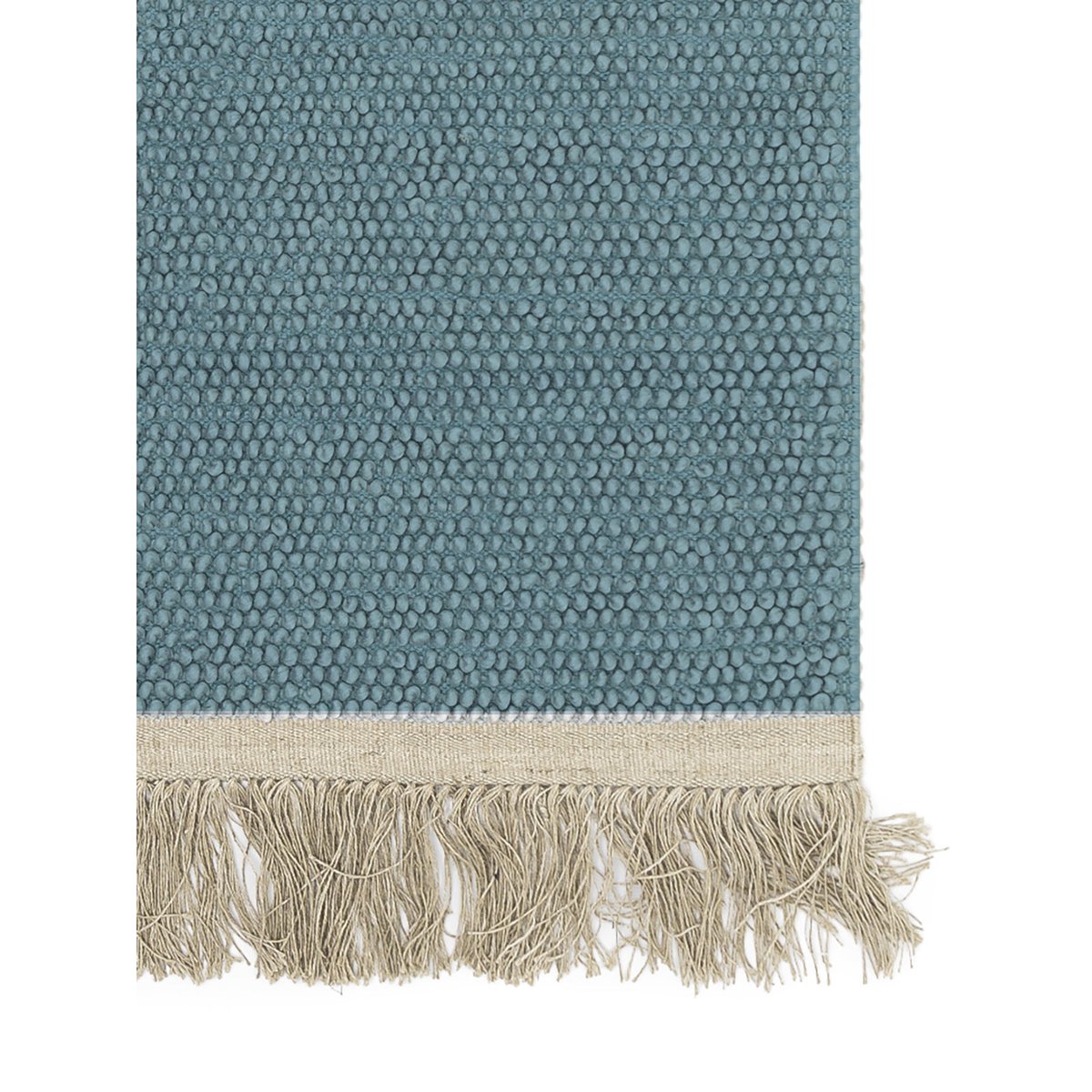 Tapis naturel en jute et laine BUBBLES vert naturel, AFK LIVING