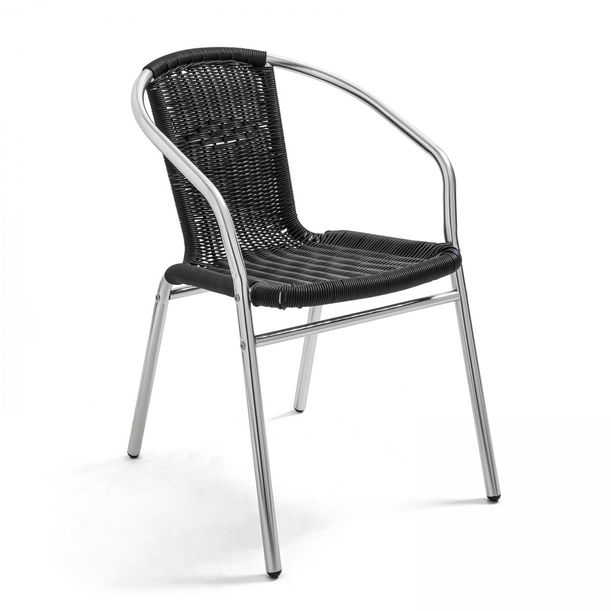 Fauteuil de jardin aluminium et résine gris, OVIALA