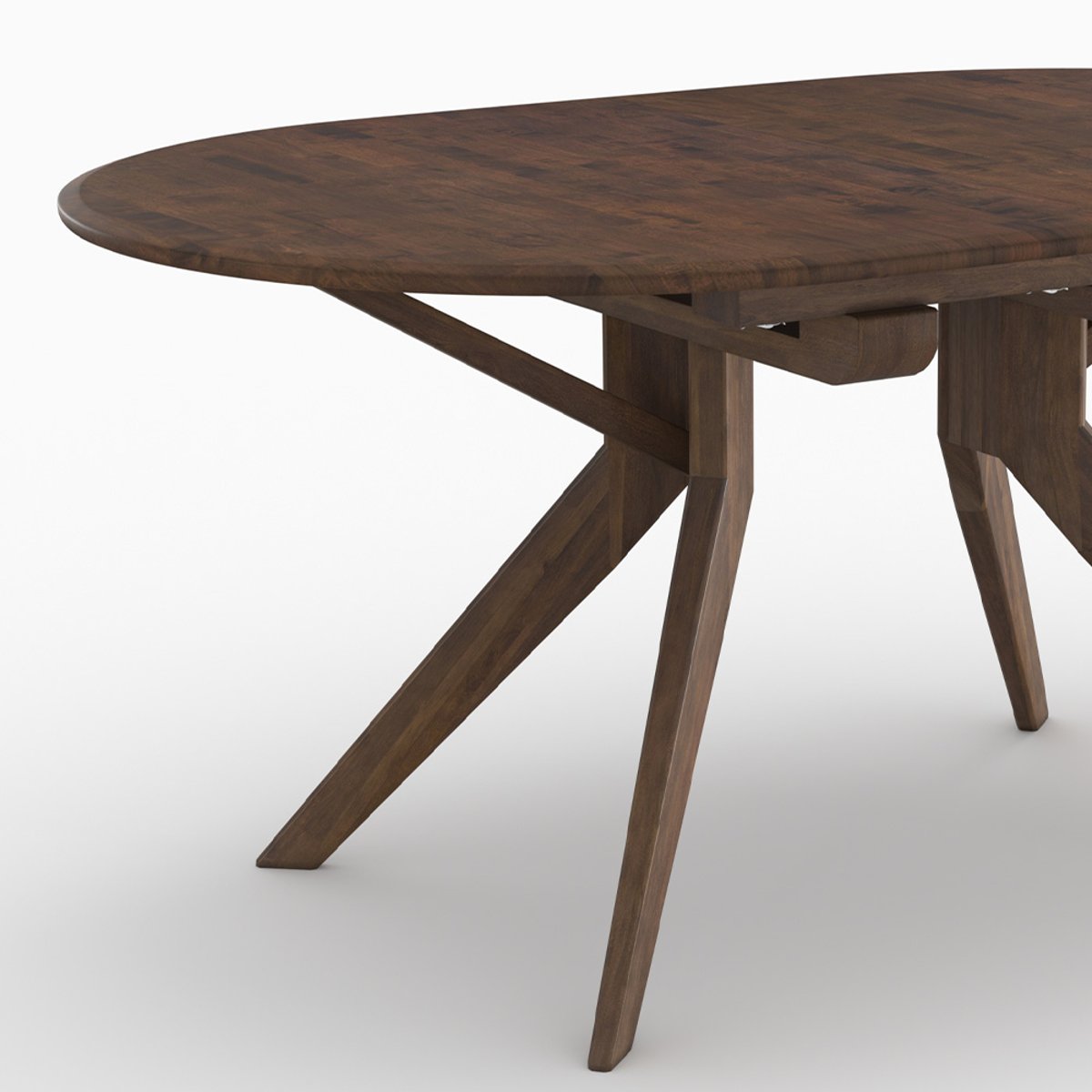 Table extensible en bois d'hévéa massif 6 à 8 personnes - OLI marron foncé, MAISON PAVANE