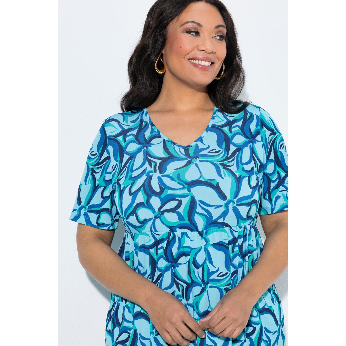 Robe maxi en jersey marine, ULLA POPKEN