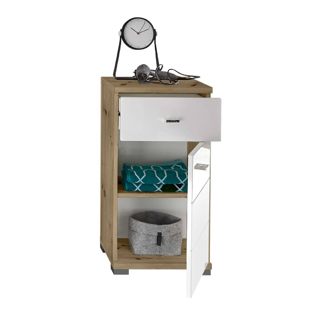 Luma Storage Cabinet white/natural, SO'HOME